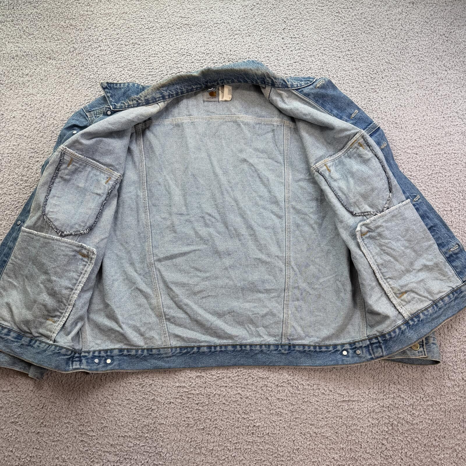 Carhartt Vintage Carhartt Denim Jacket Made In USA Union Tag J12DST Size US XL / EU 56 / 4 - 5 Thumbnail