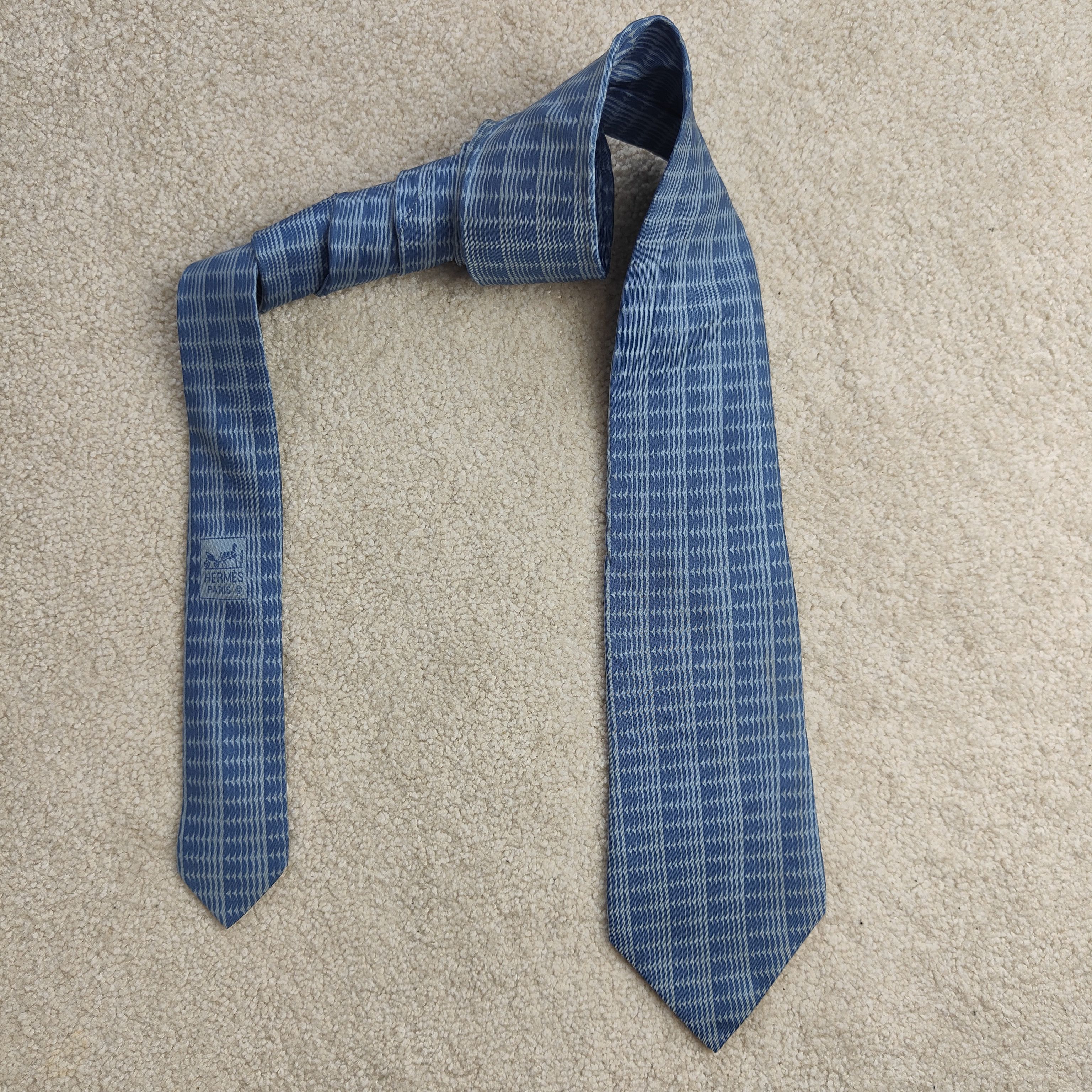 Hermes Hermes Paris Silk Tie Geometric 5280 SA Size ONE SIZE - 1 Thumbnail