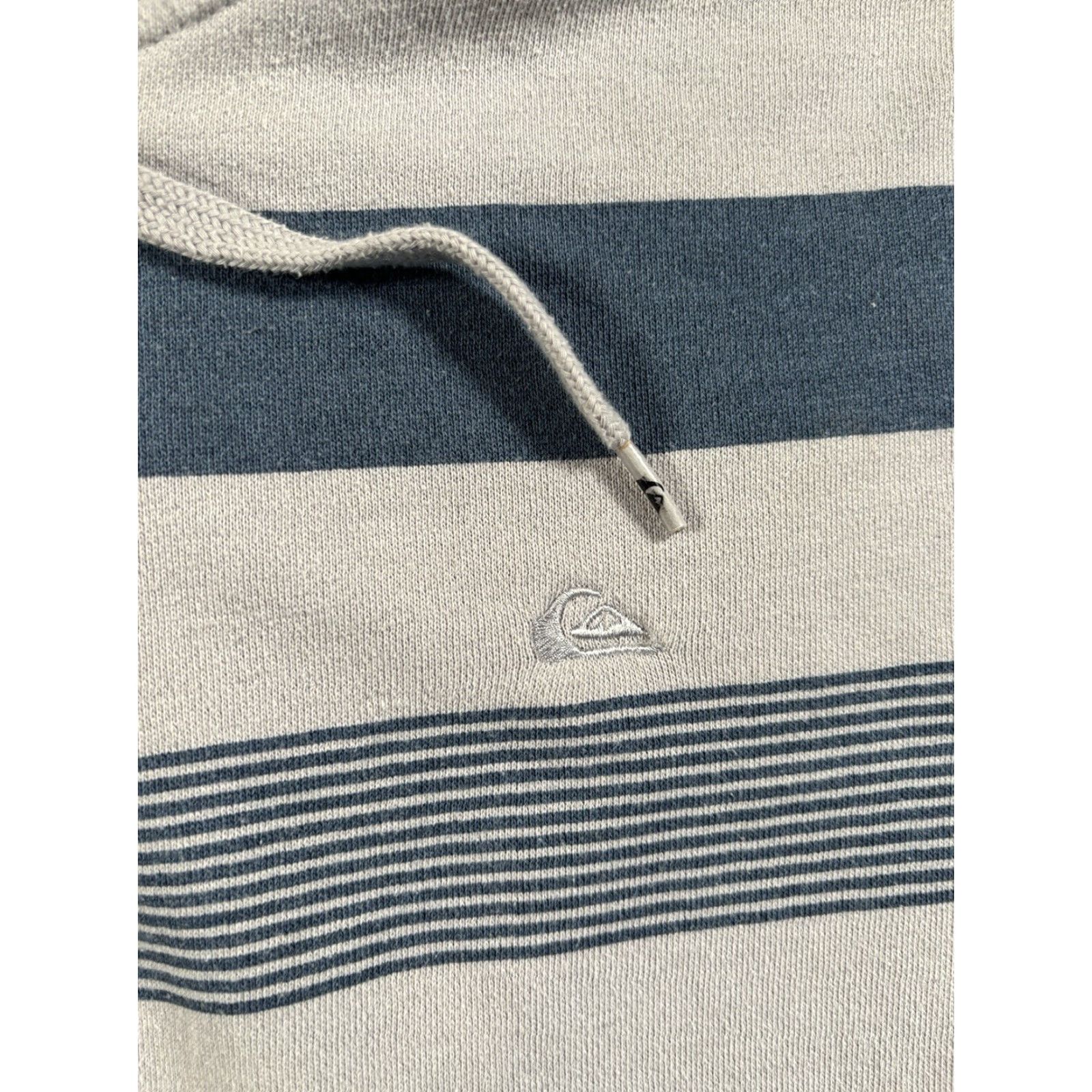 VINTAGE Quiksilver Hoodie Jacket Full Zip Adult XL Striped Multicolor Logo 90s Skater Mens