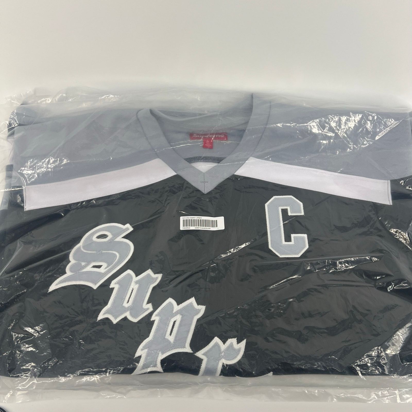 Supreme Supreme Black Hockey Jersey Fire & Ice Size Large FW25 Size US L / EU 52-54 / 3 - 3 Thumbnail
