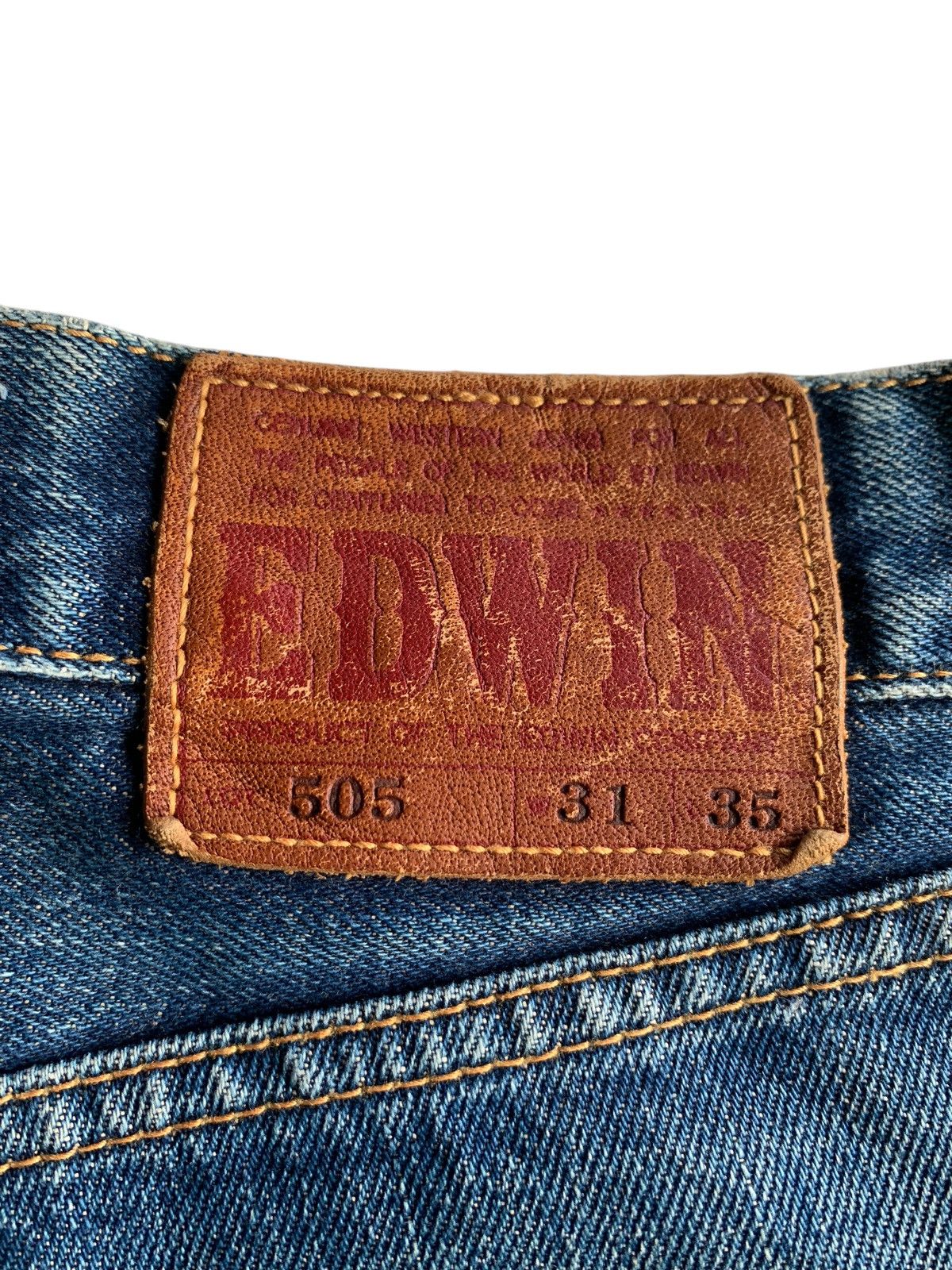 Edwin VINTAGE EDWIN 505 SELVEDGE BAGGY FADED DISTRESSED DENIM Size US 31 - 10 Thumbnail
