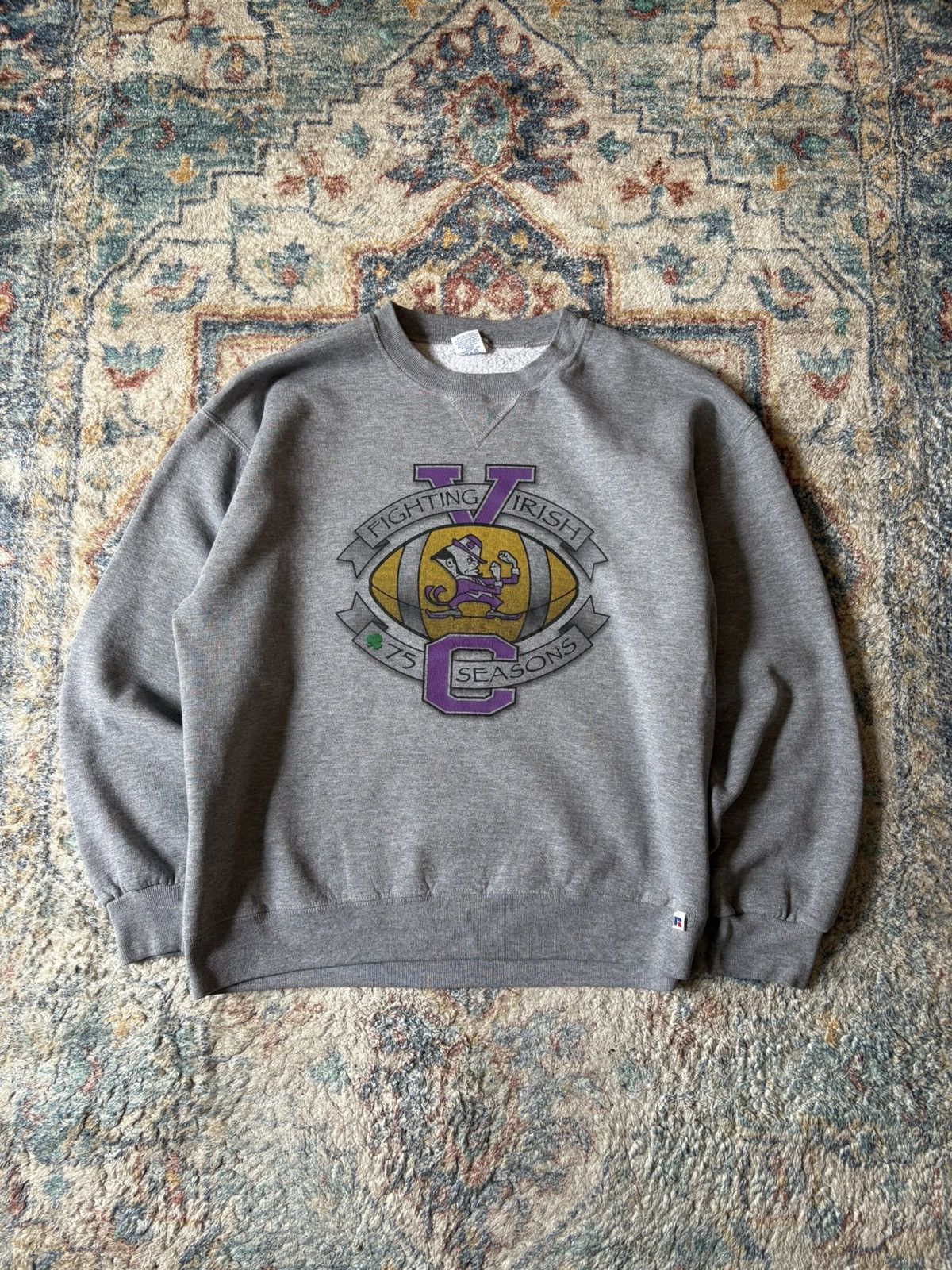 Vintage Vintage Russell Athletic Fighting Irish 75 Seasons Crewneck Size US L / EU 52-54 / 3 - 1 Thumbnail