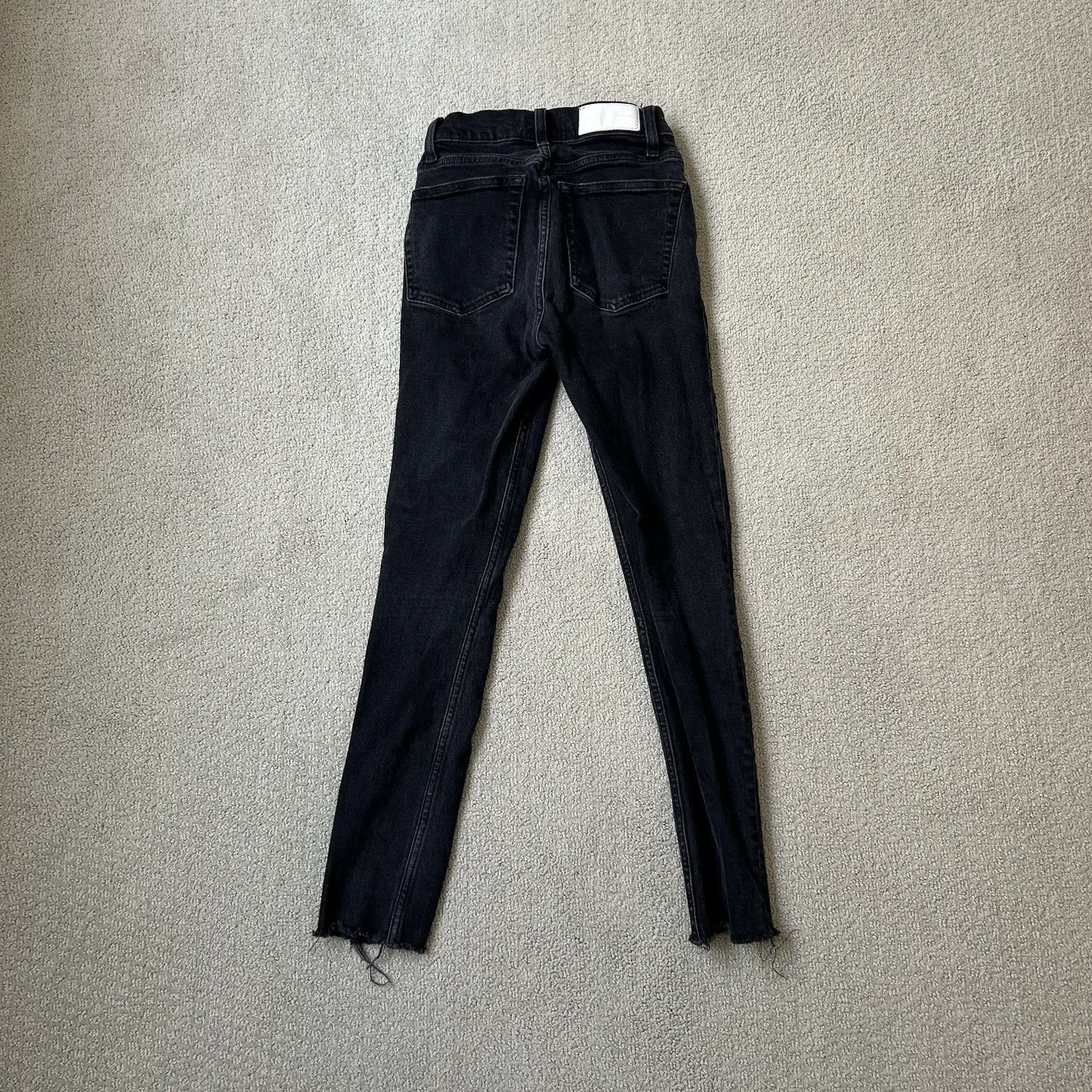 RE/DONE RE/DONE Originals High Rise Ankle Crop Jeans Black Button-Fl Size 25" / US 0 / IT 36 - 11 Thumbnail