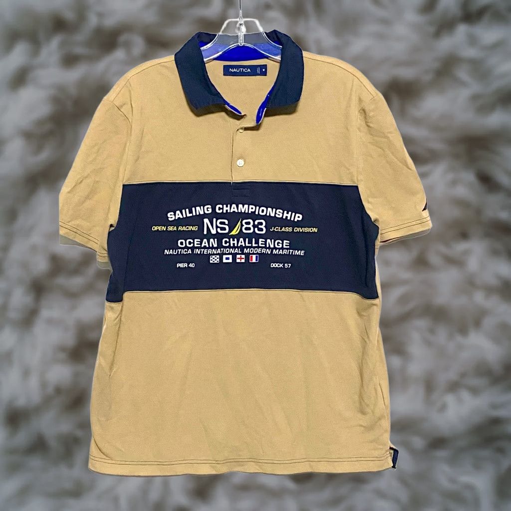 Nautica Nautica Polo Shirt Colorblock Mens M Nautical Rugby Regatta Casual Sailor Preppy Beach Resortwear Size US M / EU 48-50 / 2 - 1 Thumbnail