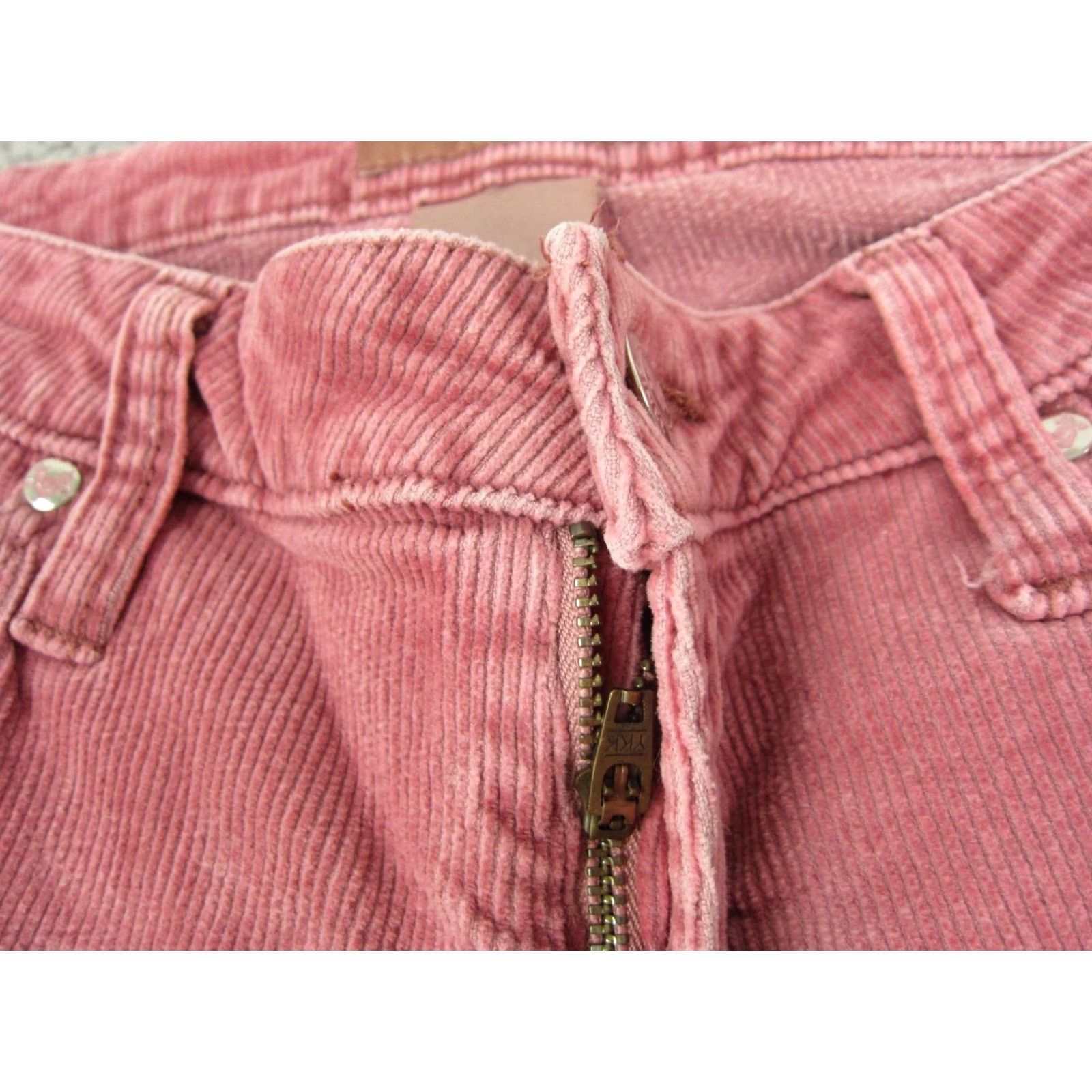Vintage VINTAGE Squeeze Pants Missy 7/8 29 x 30 Pink Corduroy Flared Wide Leg 90s Bell Size 28" / US 6 / IT 42 - 4 Thumbnail