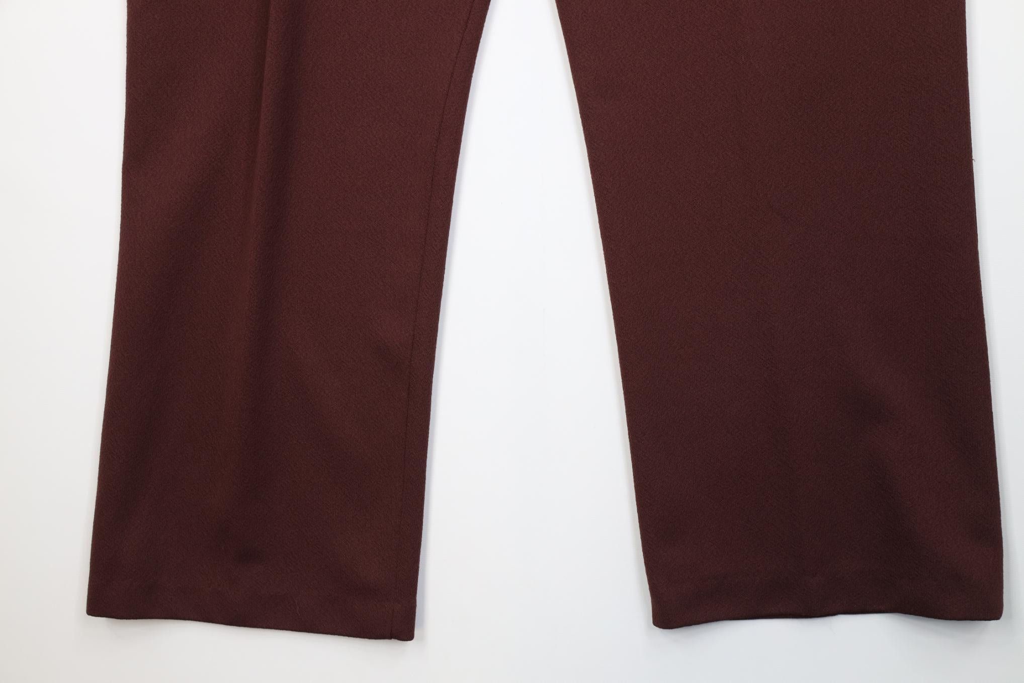 Vintage Vintage 70s Streetwear Wide Leg Chino Pants Burgundy USA Size US 40 / EU 56 - 13 Thumbnail