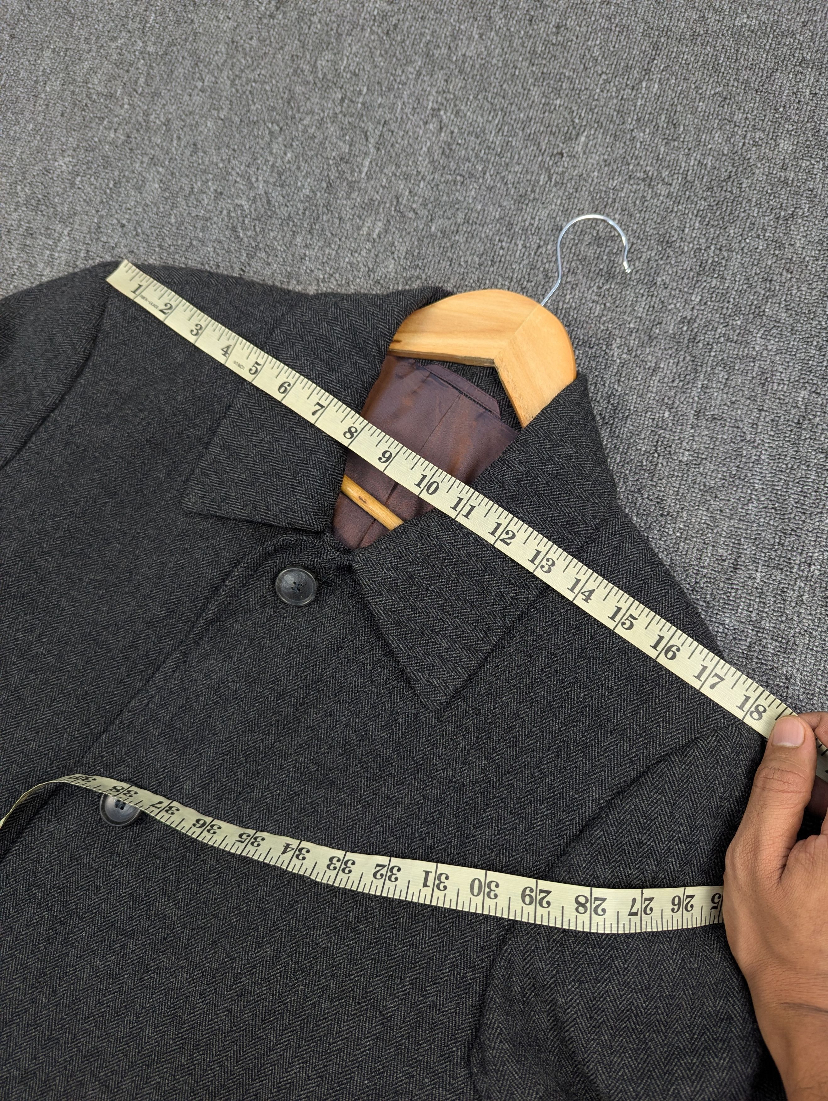Hugo Boss Boss By Hugo Boss Herringbone Wool Long Coat Jacket Size US M / EU 48-50 / 2 - 16 Thumbnail