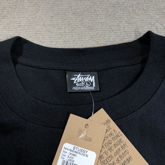 Stussy RARE Stussy Peace Hands Logo Tee Large | Grailed