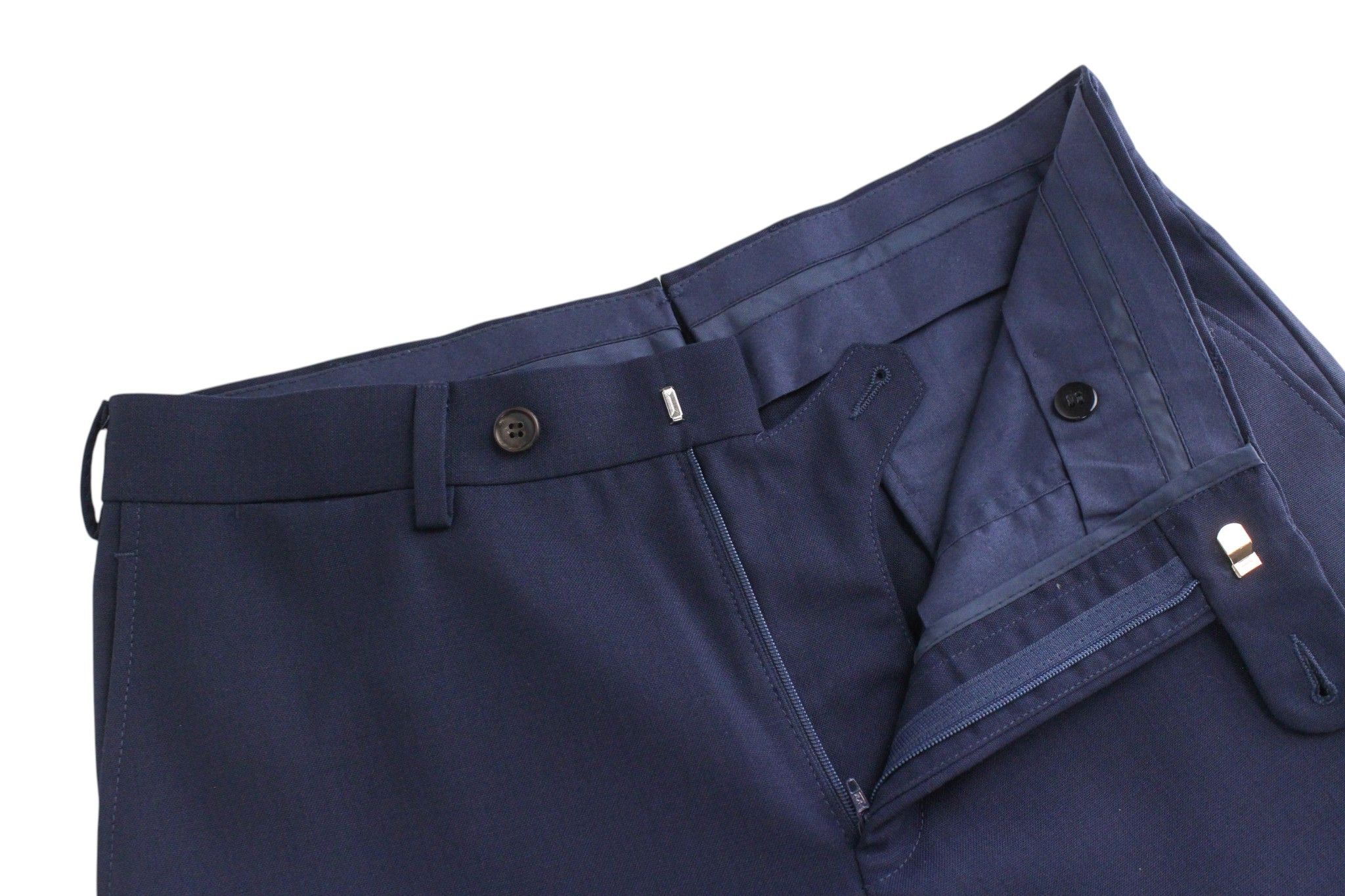 Other UK28R Blue Wool Pleated Trousers 61609 Size 28" / US 6 / IT 42 - 3 Thumbnail