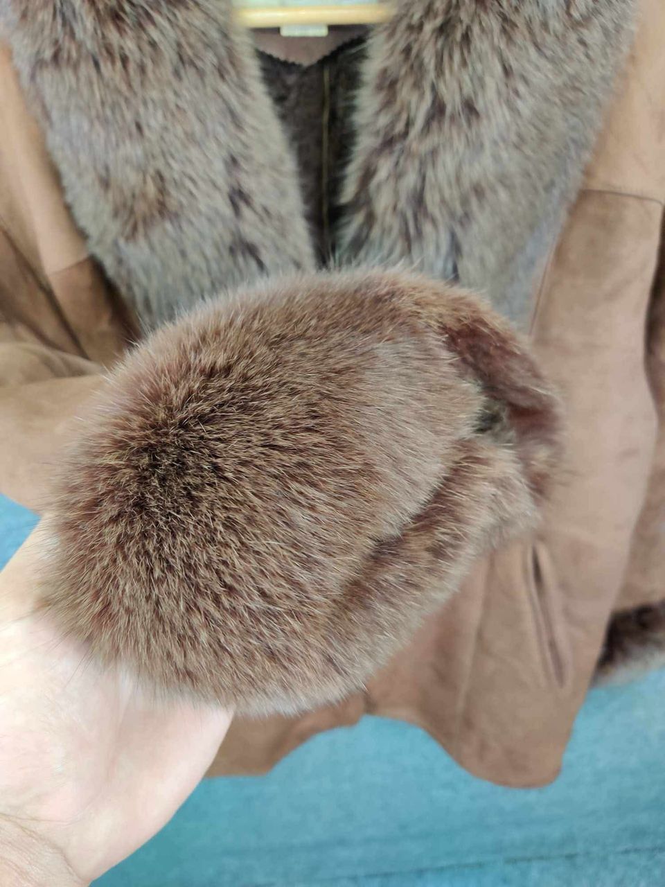 Leather Vintage Roboem Faux Fur Sheepskin Suede Leather Coat Size US L / EU 52-54 / 3 - 10 Thumbnail