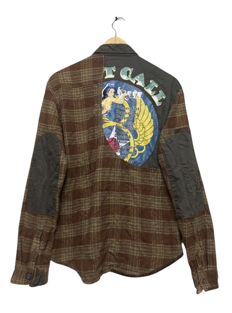 Avirex Avirex LTD. Cotton Flanel Hybrid Reconstruct Shirt Size US M / EU 48-50 / 2 - 2 Thumbnail