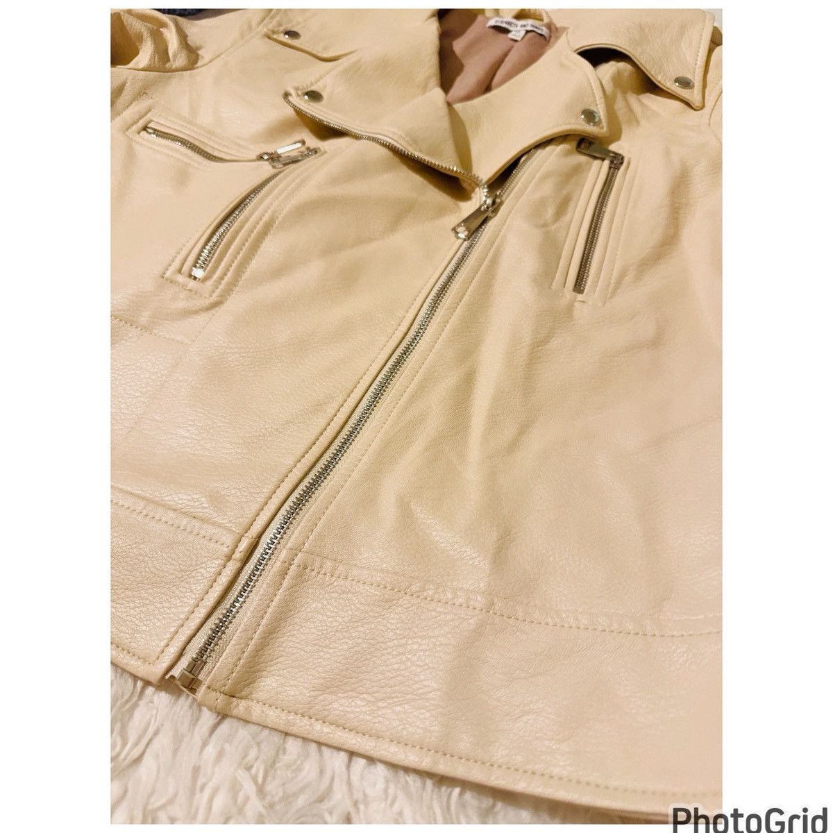 Elizabeth and James Anthropologie Elizabeth & James Faux Leather Moto Jacket Size XXL / US 16-18 / IT 52-54 - 12 Thumbnail