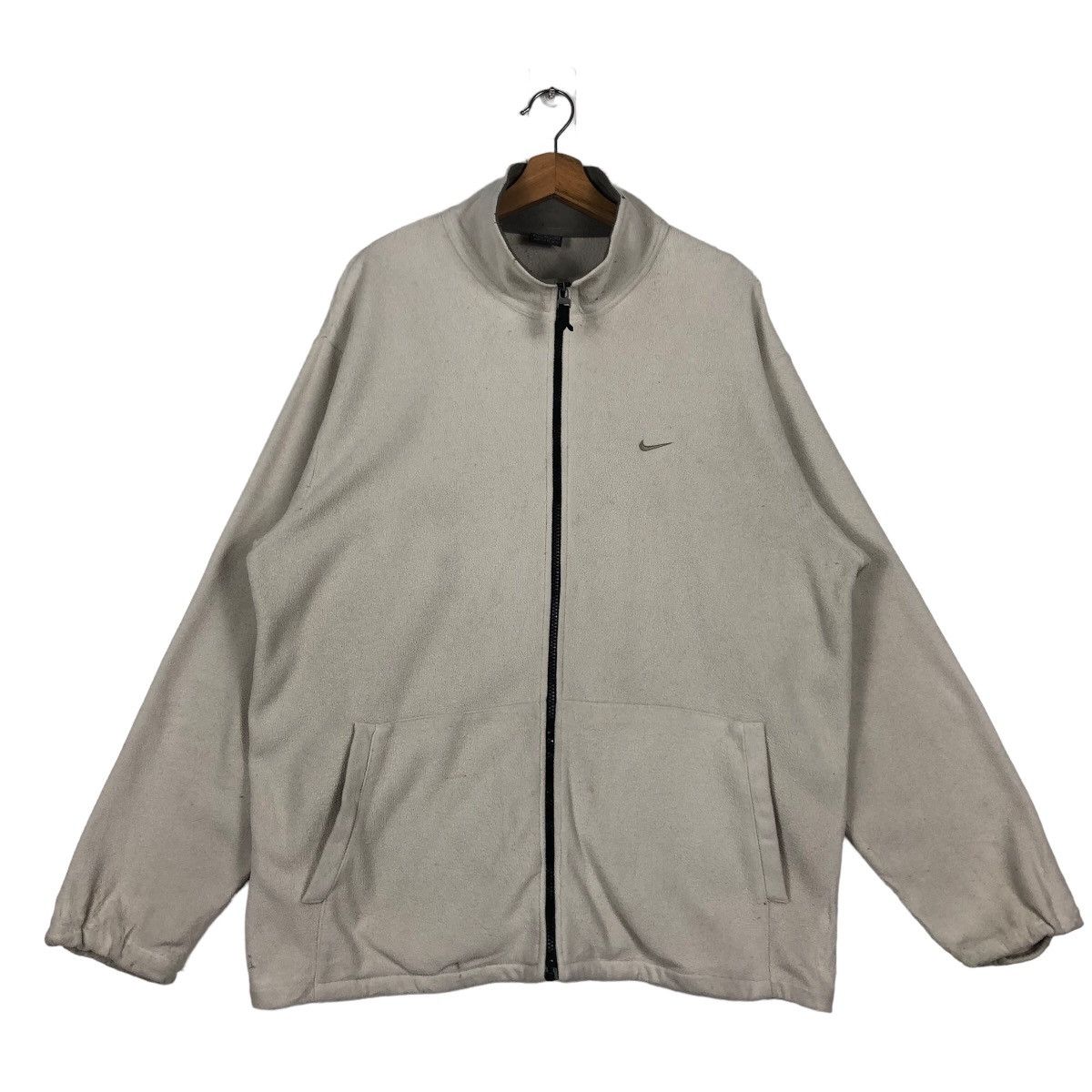 Nike × Vintage 🔥90’s Vintage Nike Zipper Fleece Jacket Size US XL / EU 56 / 4 - 1 Thumbnail