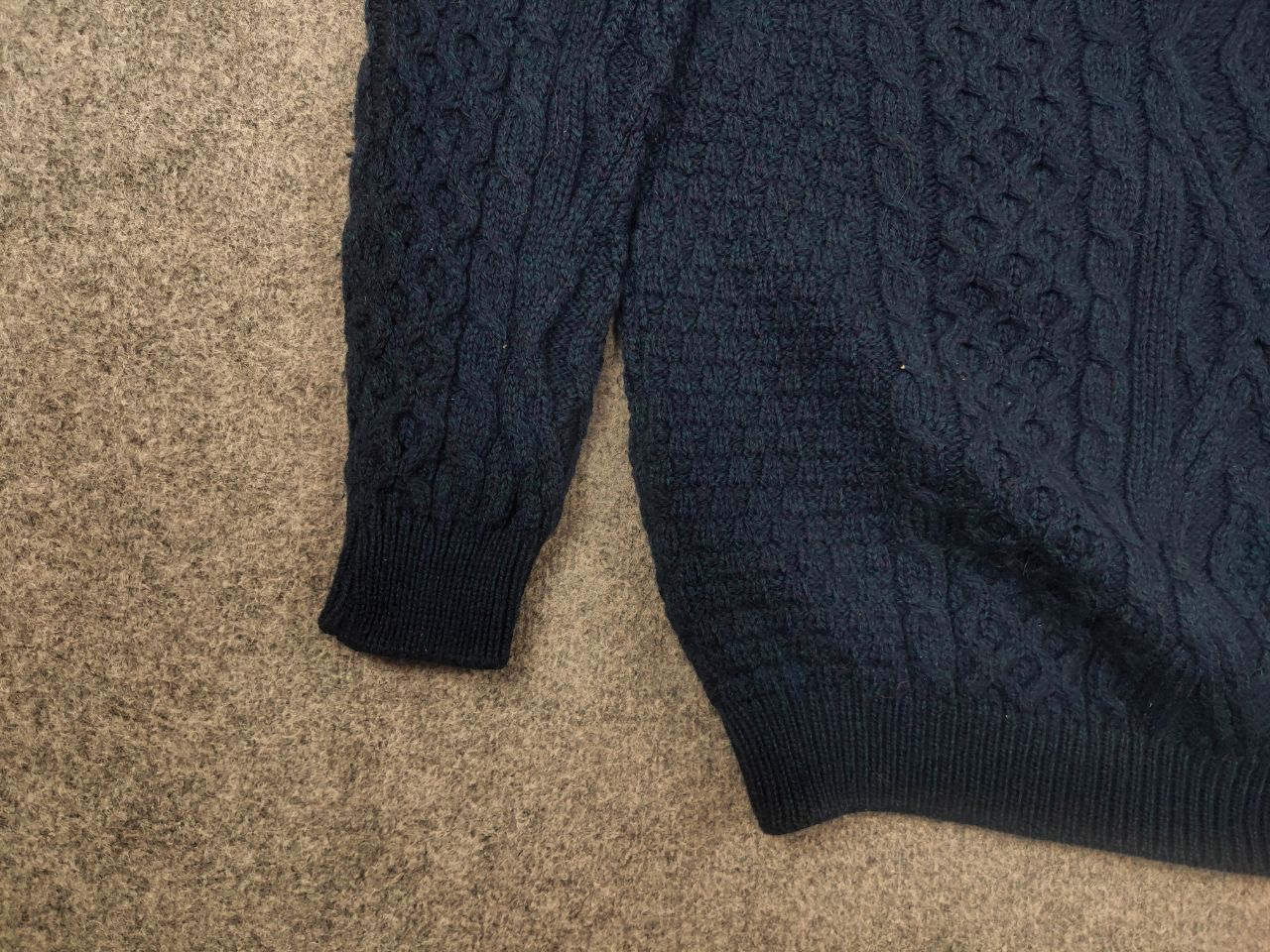 Carraig Donn Vintage Carraig Donn cable Blue Fisherman Sweater Button Size US L / EU 52-54 / 3 - 4 Thumbnail