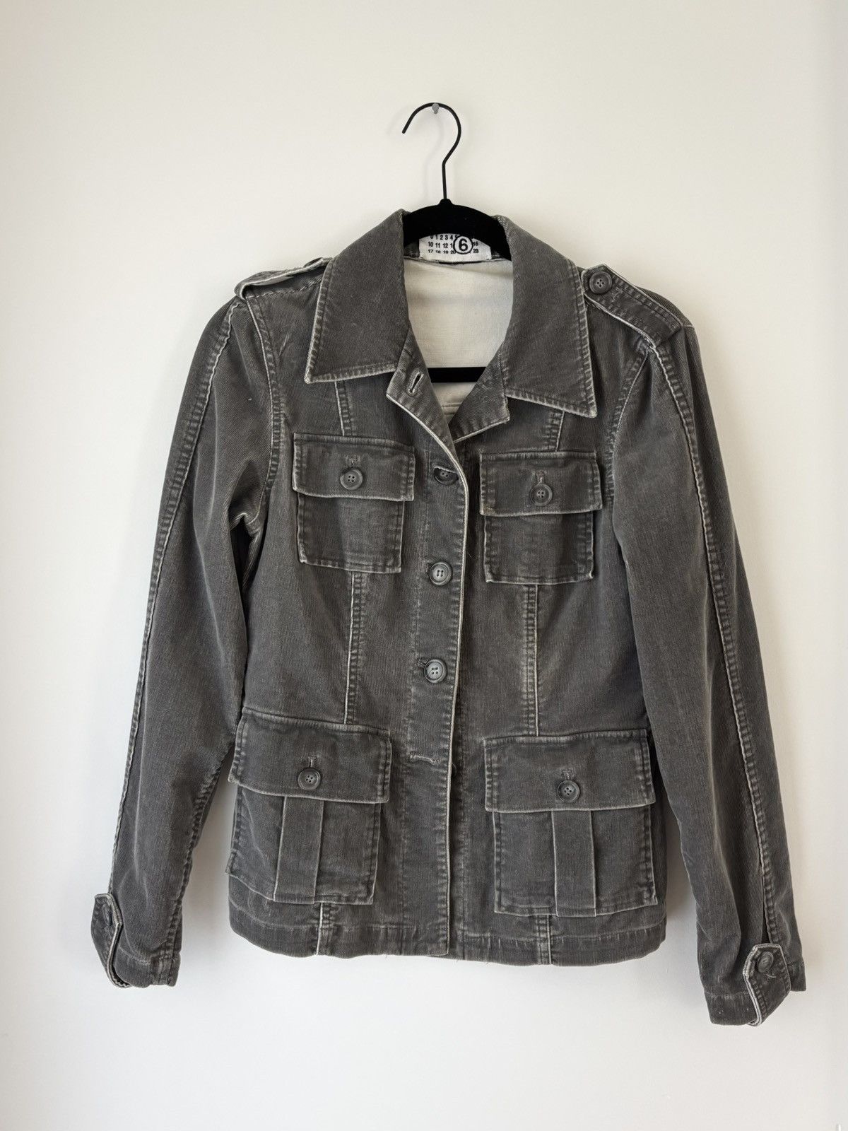 Gray Maison Margiela Corduroy Button Up Jacket Line 6