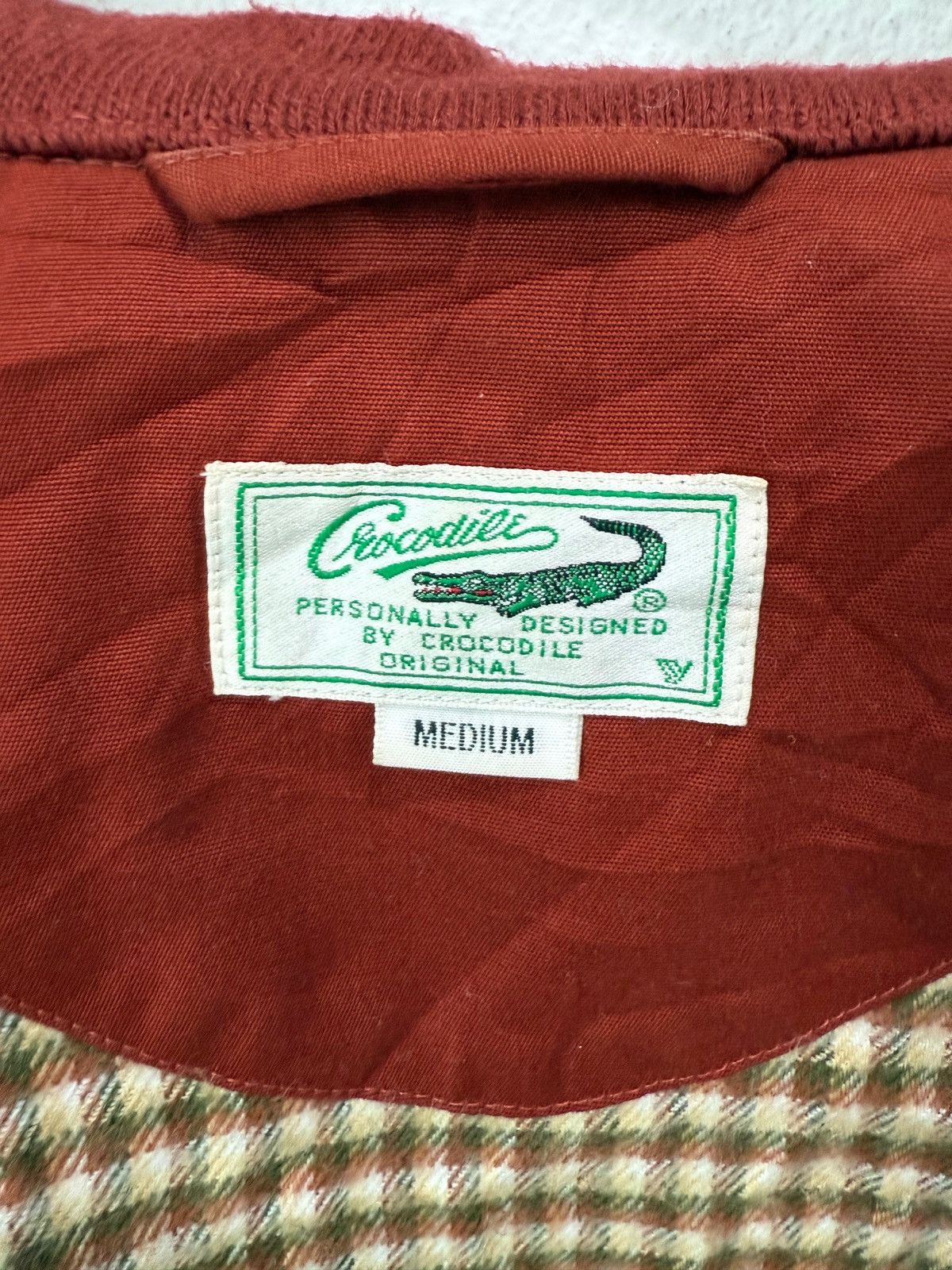 Japanese Brand Vintage Crocodile Bomber Jacket Baracuta Style Tartan Inner Size US M / EU 48-50 / 2 - 9 Thumbnail