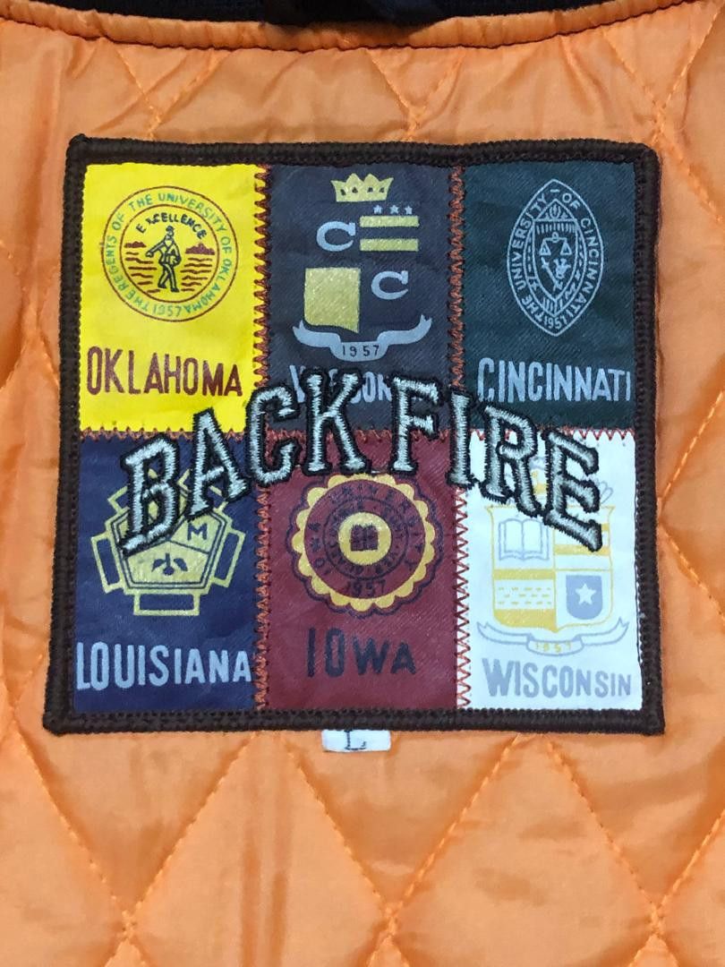 Sports Specialties Vintage Back Fire Men's Sport Bomber Jacket Size US L / EU 52-54 / 3 - 17 Thumbnail