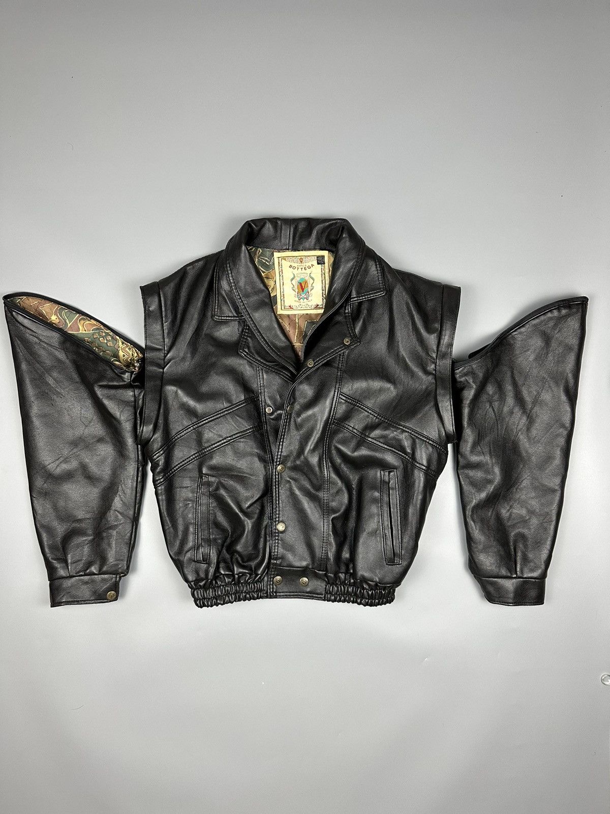 Vintage 🔥Rare Sick🔥Vintage Bottega Soft Leather Jacket Size US L / EU 52-54 / 3 - 3 Thumbnail