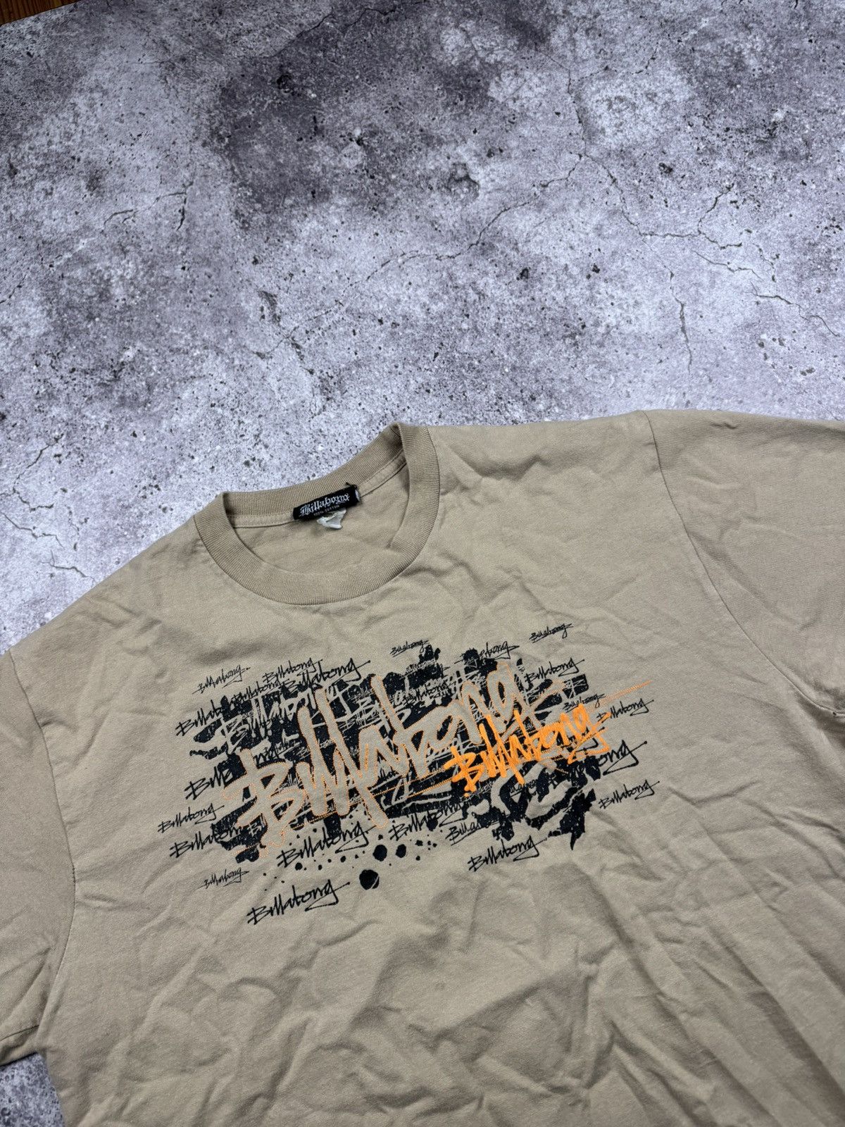 Billabong 🔥 Rare Billabong Y2K Affliction Crazy Distress T Shirt Japan Size US L / EU 52-54 / 3 - 2 Thumbnail