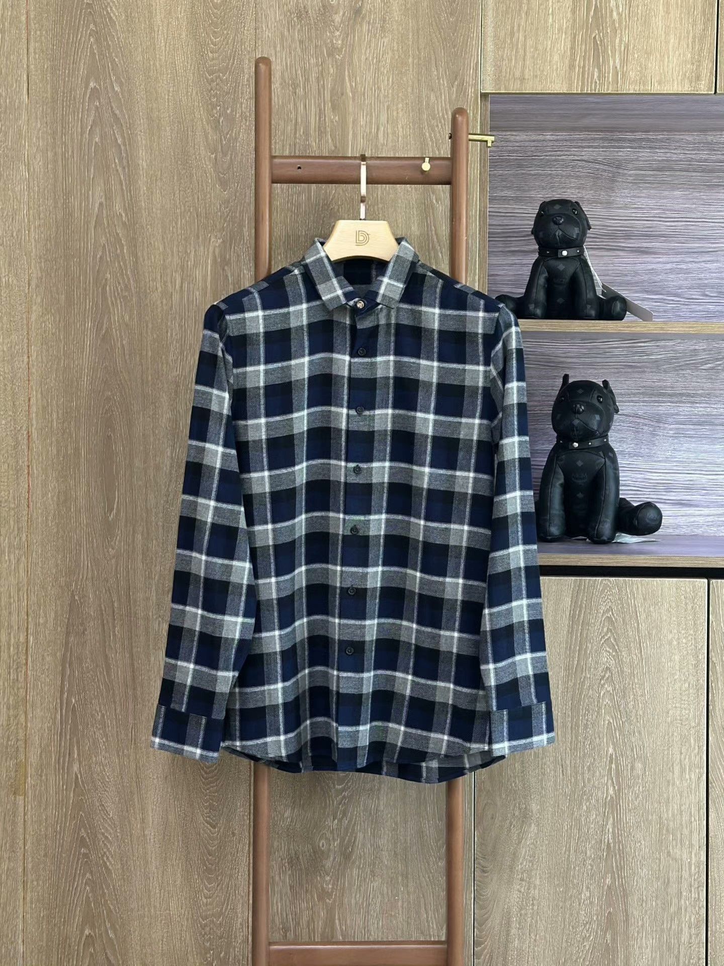 Givenchy G Givenchy Blue Plaid Shirt Size US S / EU 44-46 / 1 - 1 Thumbnail