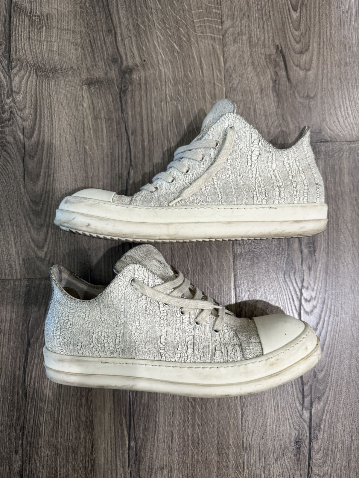 Rick Owens Rick owens cracked paint ramones size 11 Size US 11 / EU 44 - 1 Thumbnail