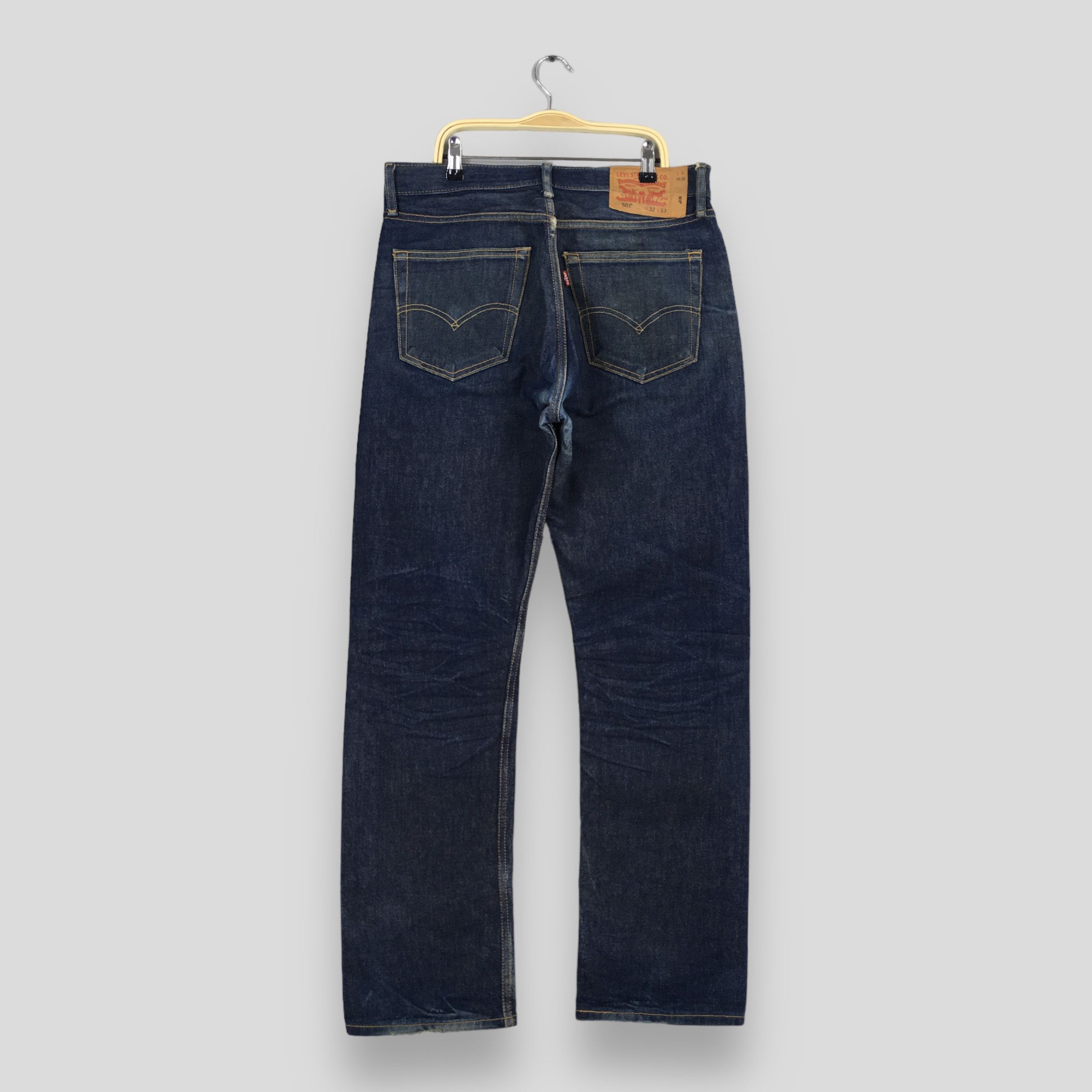 Levi's Size 32x30.5 Vintage 90s Levi's 501 Faded Blue Jeans S428 Size US 32 / EU 48 - 8 Thumbnail