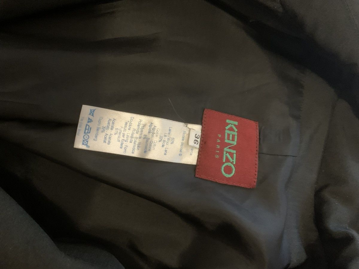 Kenzo Paris Asymmetrical Closure Trench Coat in Black, Women's (Size Xs) — image 4 of 4