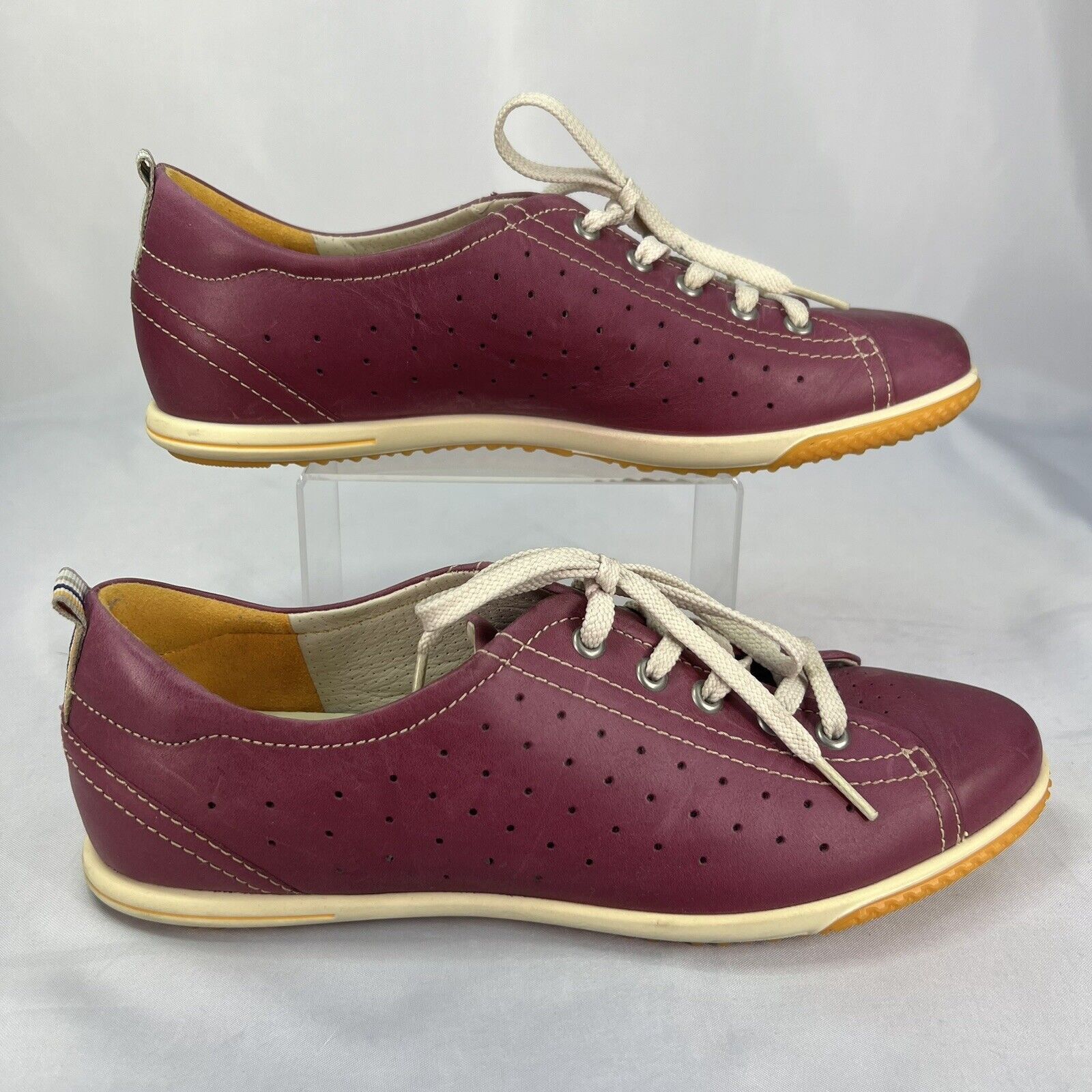 Ecco Ecco Pink Leather Lace Up Sneaker Shoes SIZE 9.5 US Size US 9.5 / IT 39.5 - 5 Thumbnail