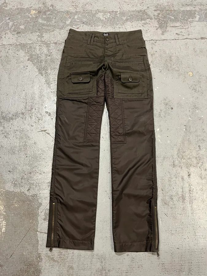 Dolce & Gabbana AW2008 Dolce & Gabbana Hybrid Khaki Nylon Cargo Pants Size US 32 / EU 48 - 4 Thumbnail