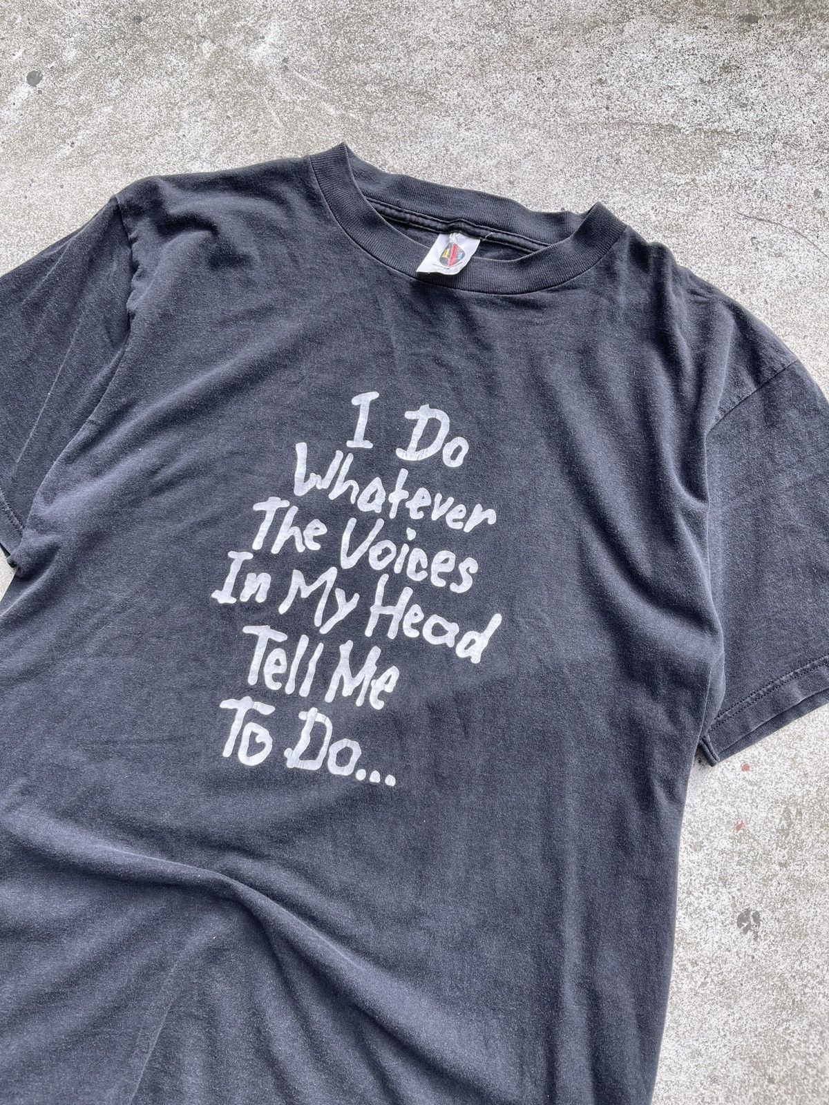 Vintage Schizo Voices In My Head Tee Vintage Sun Faded ERD Grunge Size US L / EU 52-54 / 3 - 3 Thumbnail
