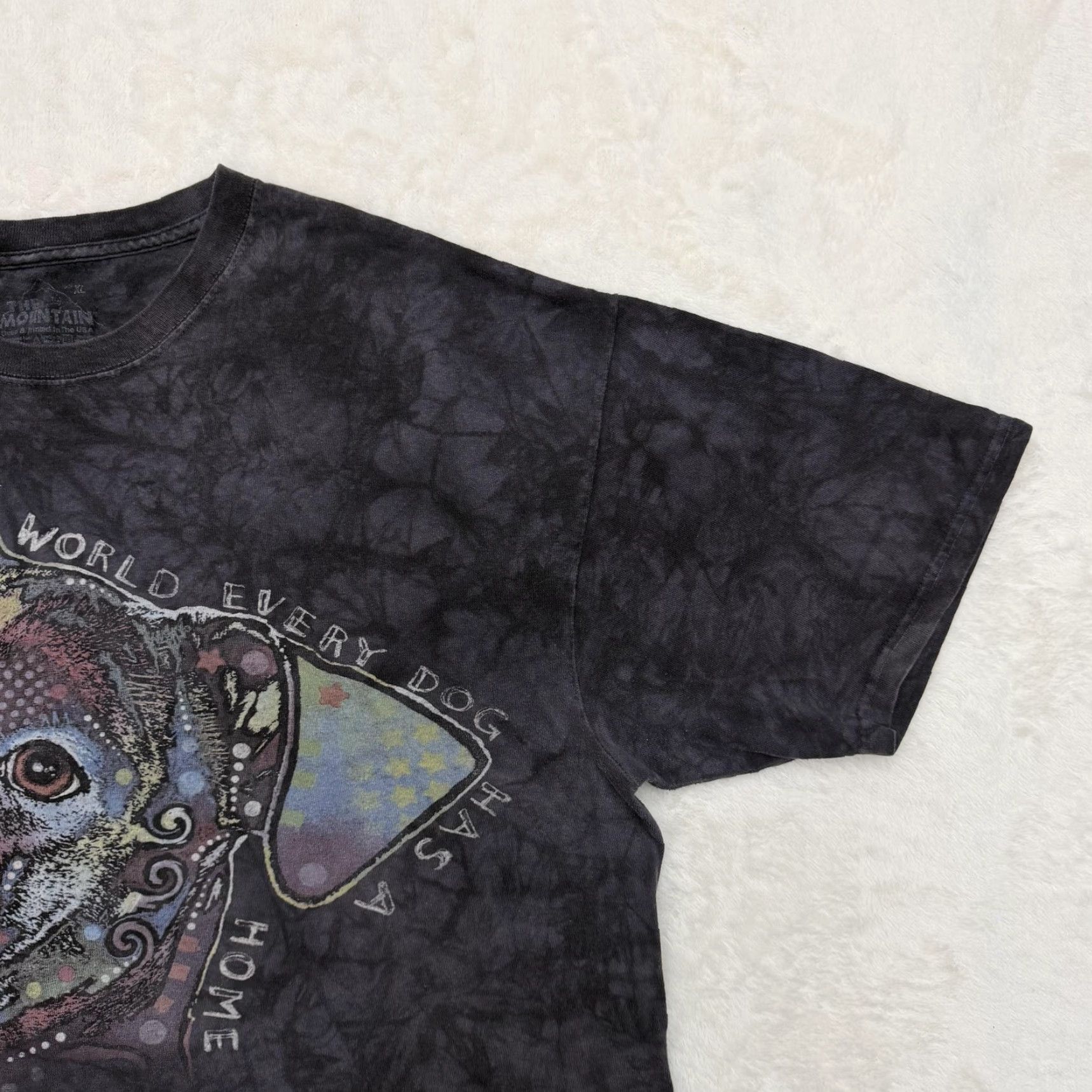 The Mountain VINTAGE The Mountain Shirt Mens XL Black Tie Dye Dog Rescue Graphic In A Perfect World Size US XL / EU 56 / 4 - 3 Thumbnail