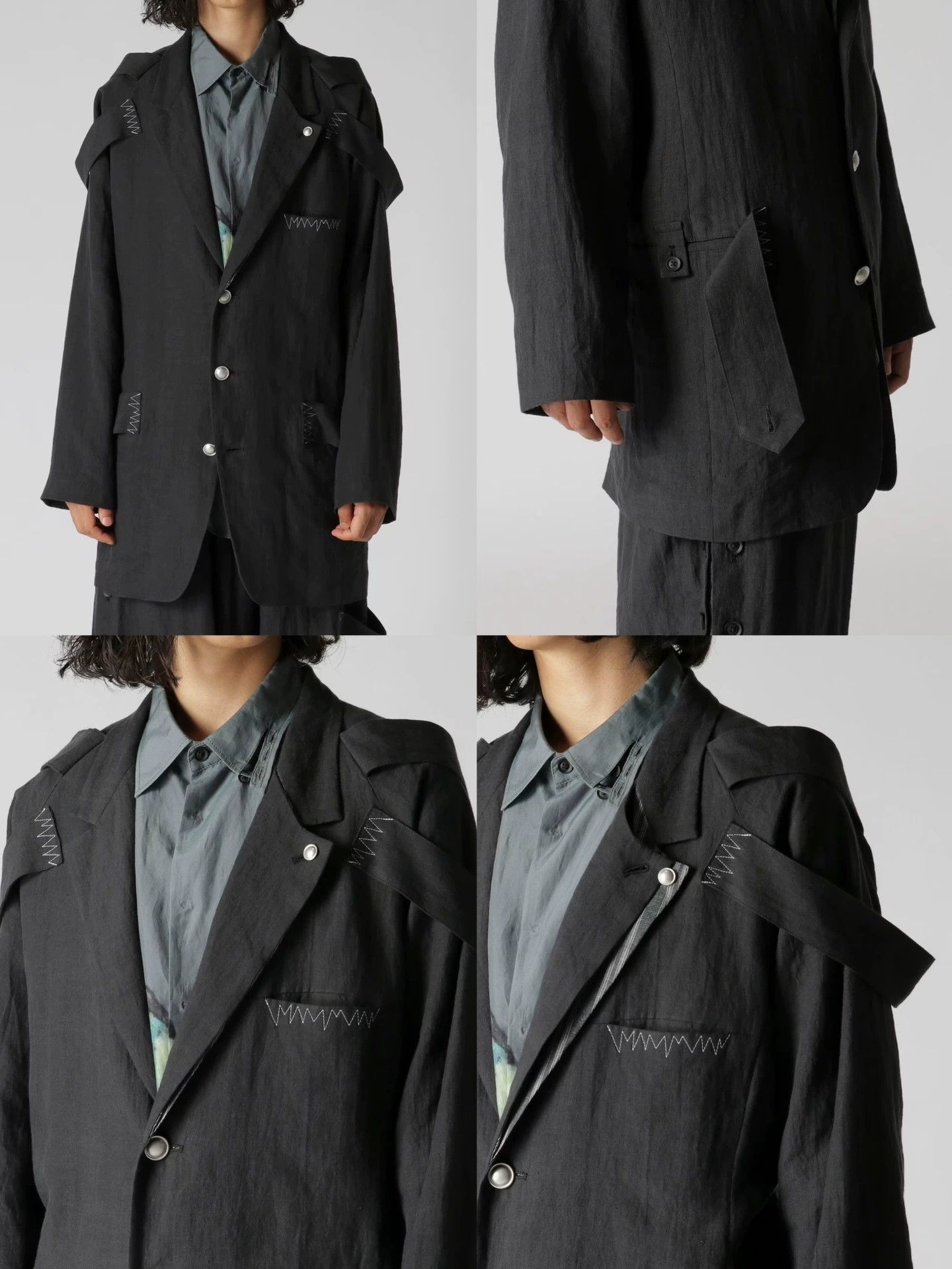 Yohji Yamamoto Yohji Yamamoto 24SS Belgian Linen Epaulet Silver Button Size US M / EU 48-50 / 2 - 7 Thumbnail