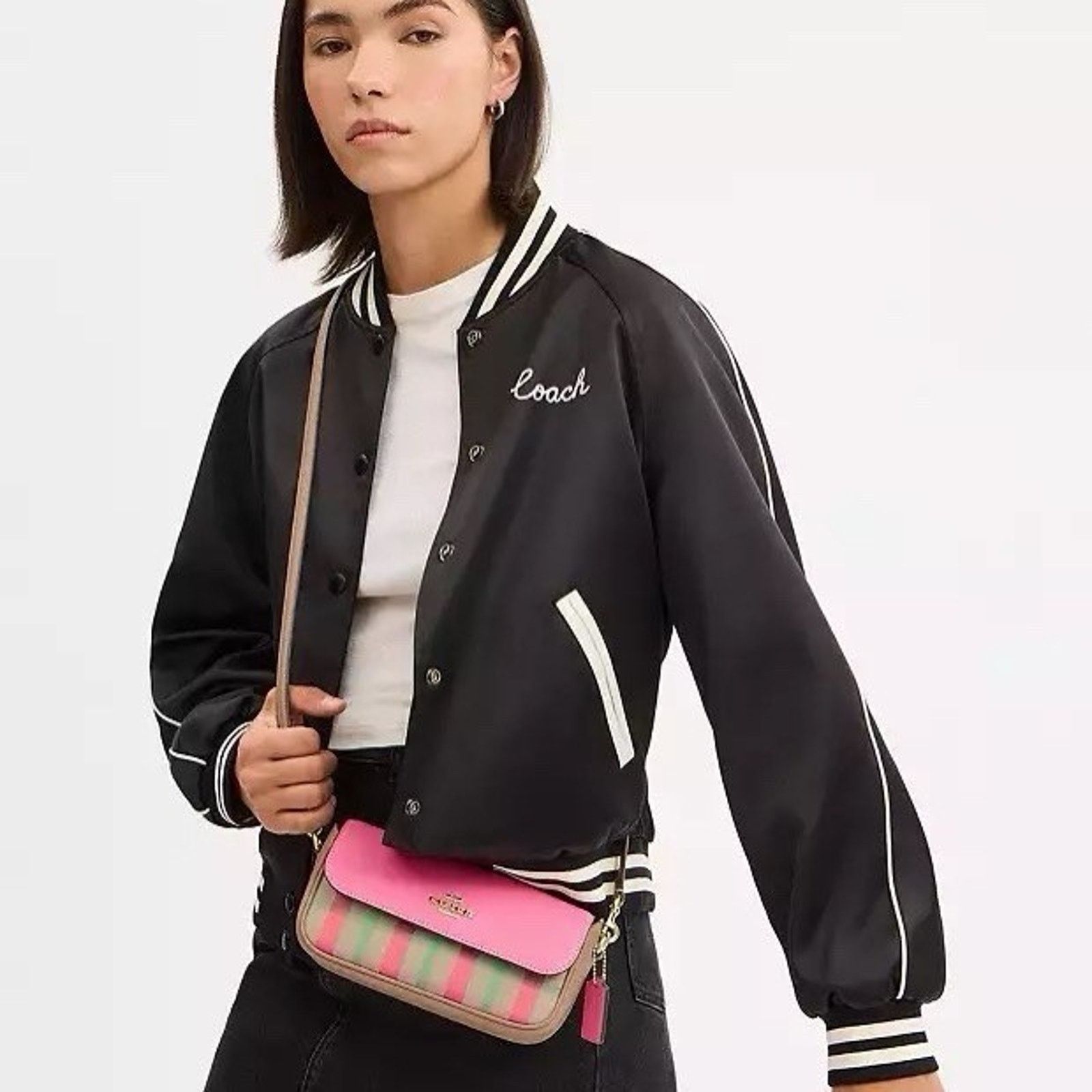 Coach NWT Coach Hailey Flap Shoulder Crossbody Bag Plaid CBI56 Size ONE SIZE - 10 Thumbnail