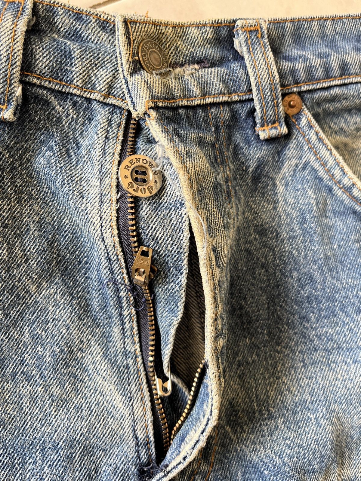 Levi's Reconstructed Vintage 80’s Levis Orange Tab Skirt Size 28" / US 6 / IT 42 - 8 Thumbnail