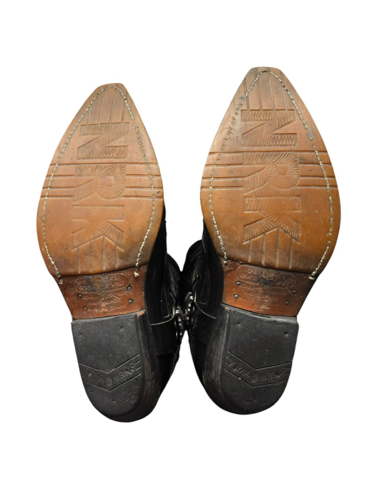New Rock Vintage New Rock flame leather cowboy boots Size 42 Size US 9 / EU 42 - 9 Thumbnail