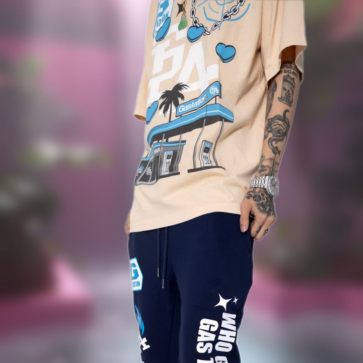 Other Gas Station LA - Essential Oversized Tee in Beige Size US S / EU 44-46 / 1 - 6 Thumbnail
