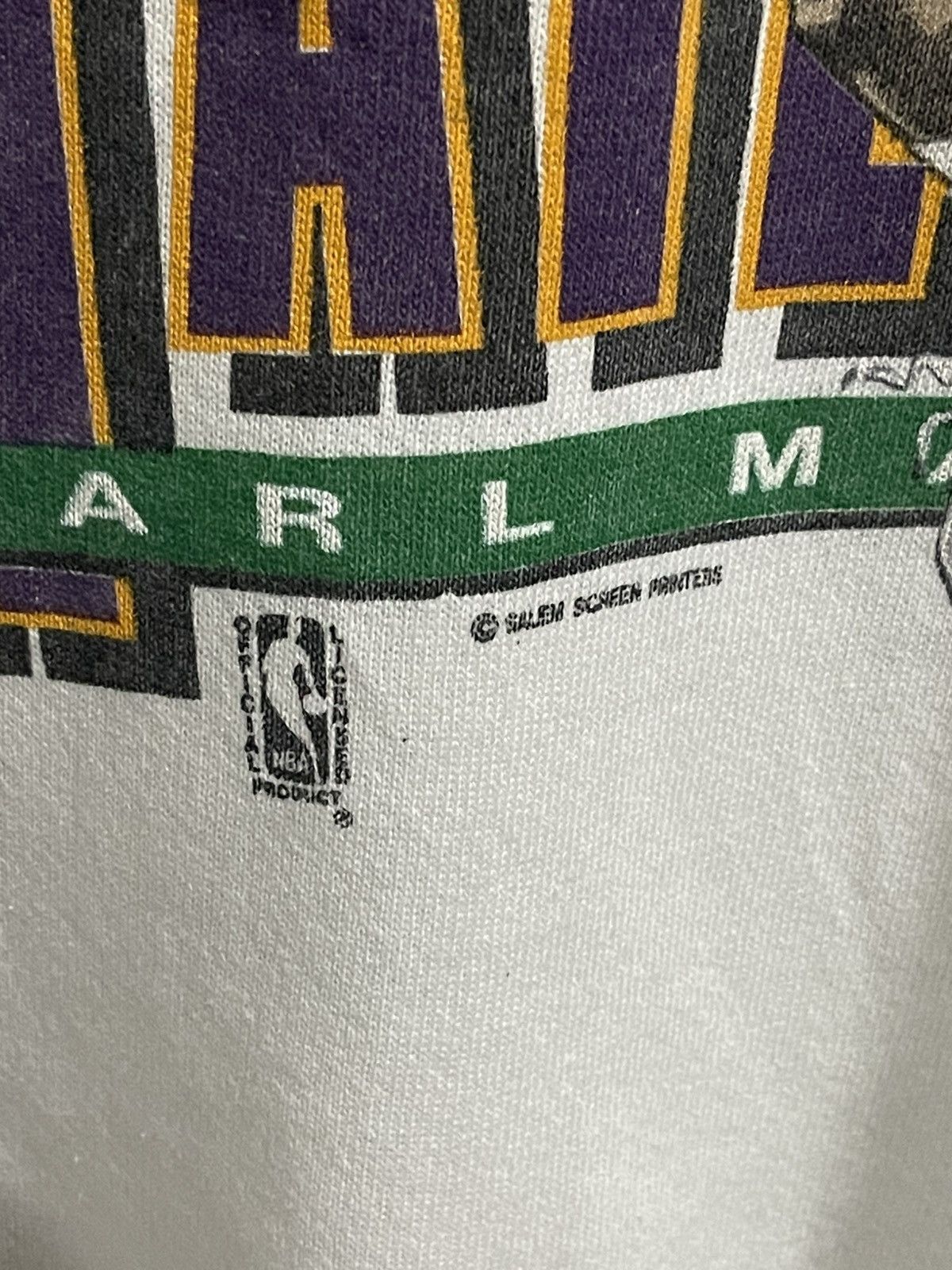 NBA Vintage NBA Utah Jazz Karl Malone The mailman Salem Tshirt Size US XL / EU 56 / 4 - 6 Thumbnail