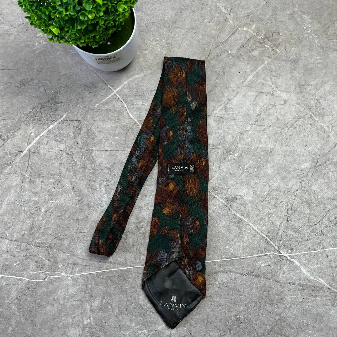 Lanvin Lanvin Paris Men's Floral Bron Tie 100% SILK Size ONE SIZE - 1 Thumbnail
