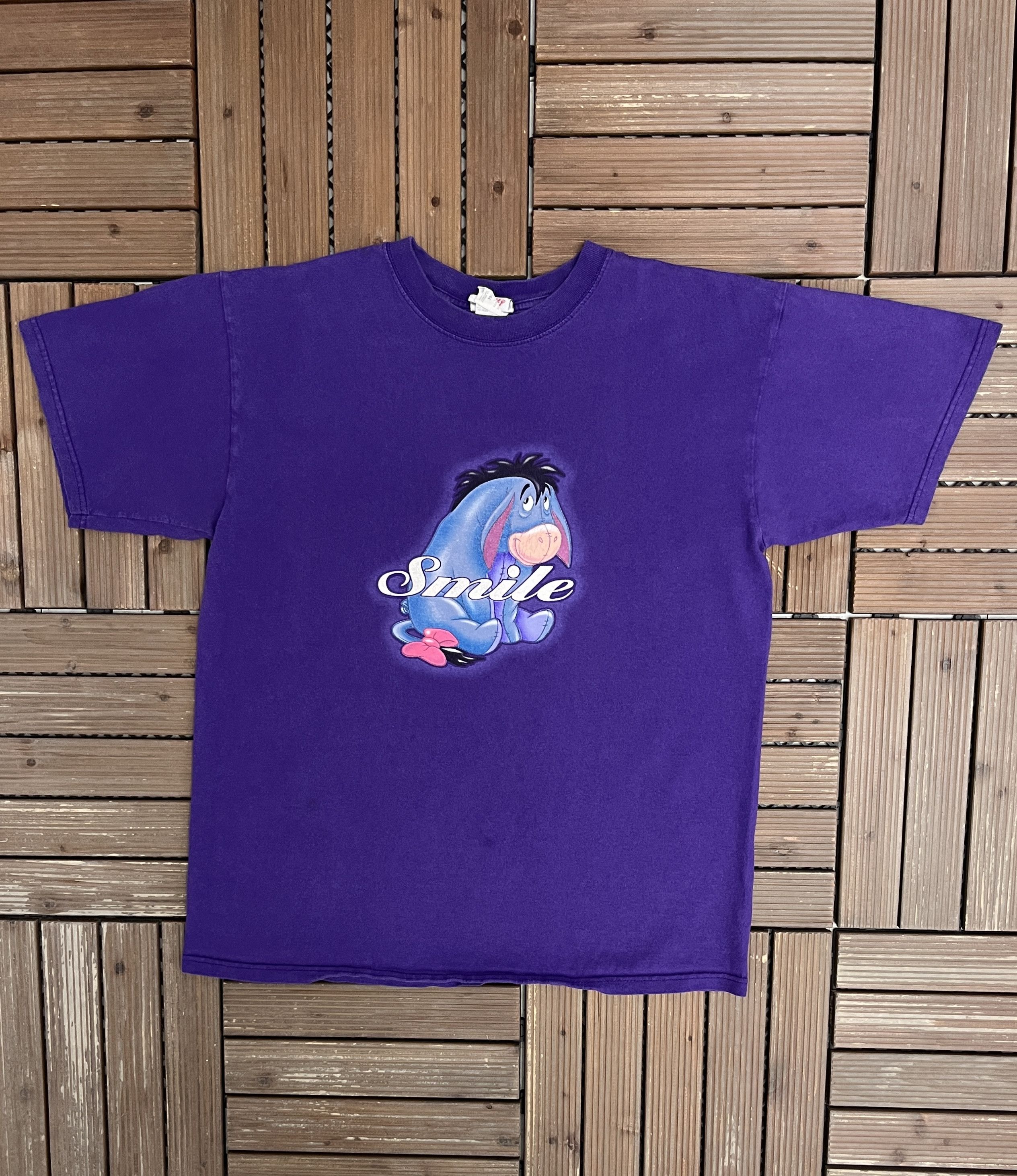 Vintage Eeyore Smile Vintage Purple T-Shirt Tee Size US L / EU 52-54 / 3 - 1 Thumbnail