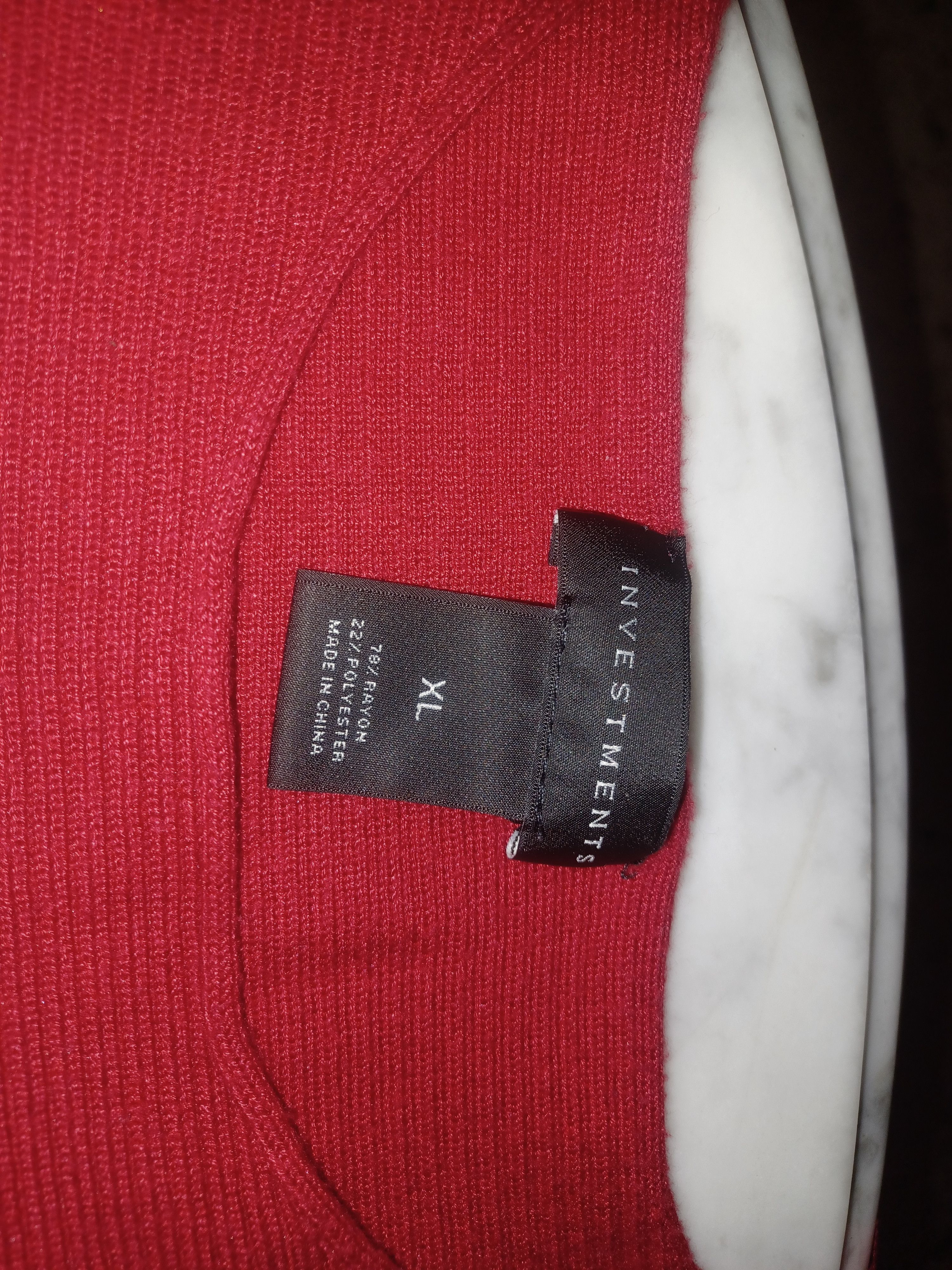 Other Investments Women's Sweater SZ XL Red Size XL / US 12-14 / IT 48-50 - 3 Thumbnail