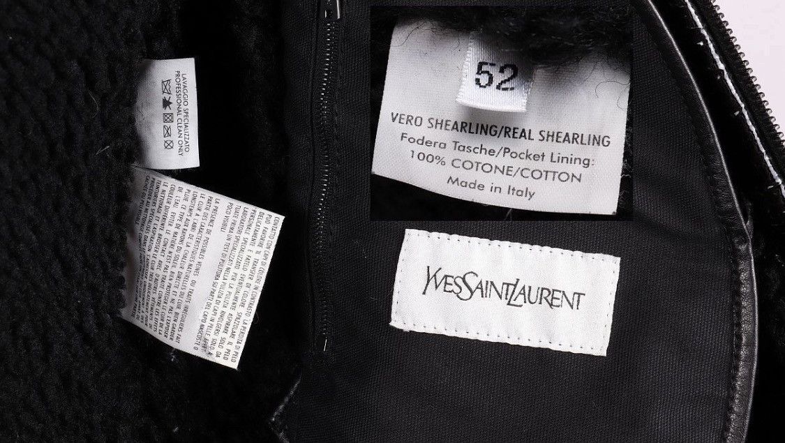 Yves Saint Laurent Yves Saint Laurent Aviator Shearling Leather Jacket Size US L / EU 52-54 / 3 - 5 Thumbnail