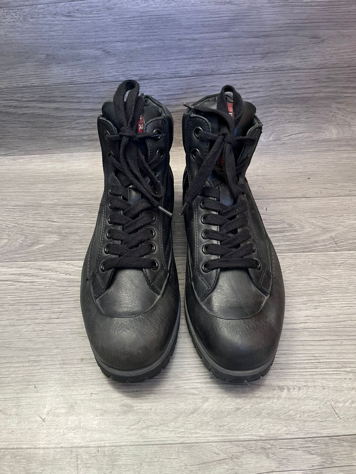 Prada Prada Hi Top Sneakers Rubber Toe Shoes Sz 6 UK Size US 7 / EU 40 - 2 Thumbnail