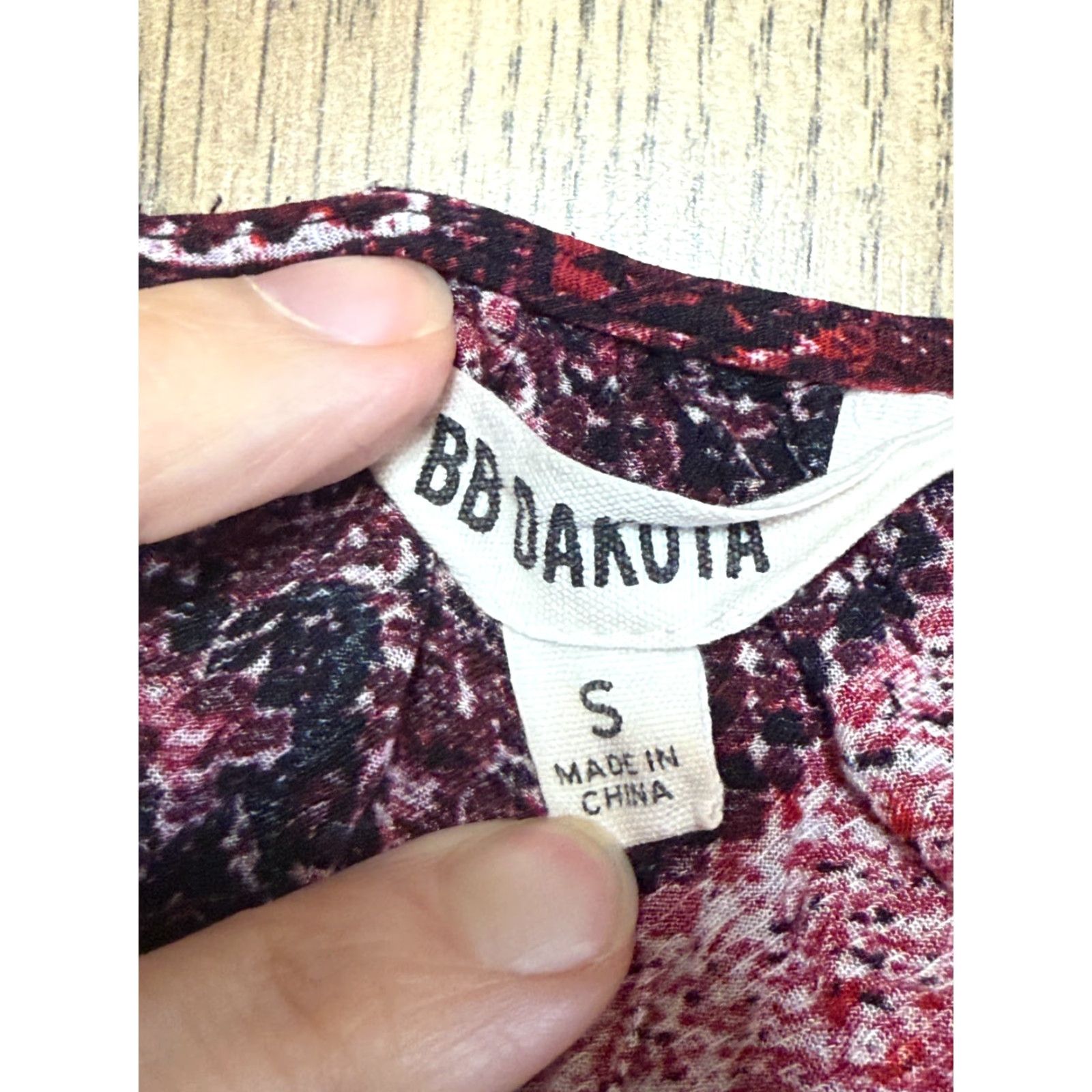 BB Dakota BB Dakota Shirt Womens Size Small Red Purple Black Long Sleeve Allover Print Size S / US 4 / IT 40 - 5 Thumbnail