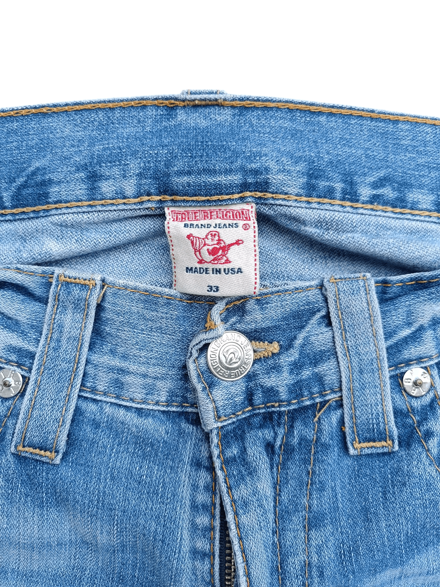 Affliction × Ed Hardy × True Religion True Religion Ricky Distressed Baggy Wide Leg Denim TR024 Size US 34 / EU 50 - 5 Thumbnail