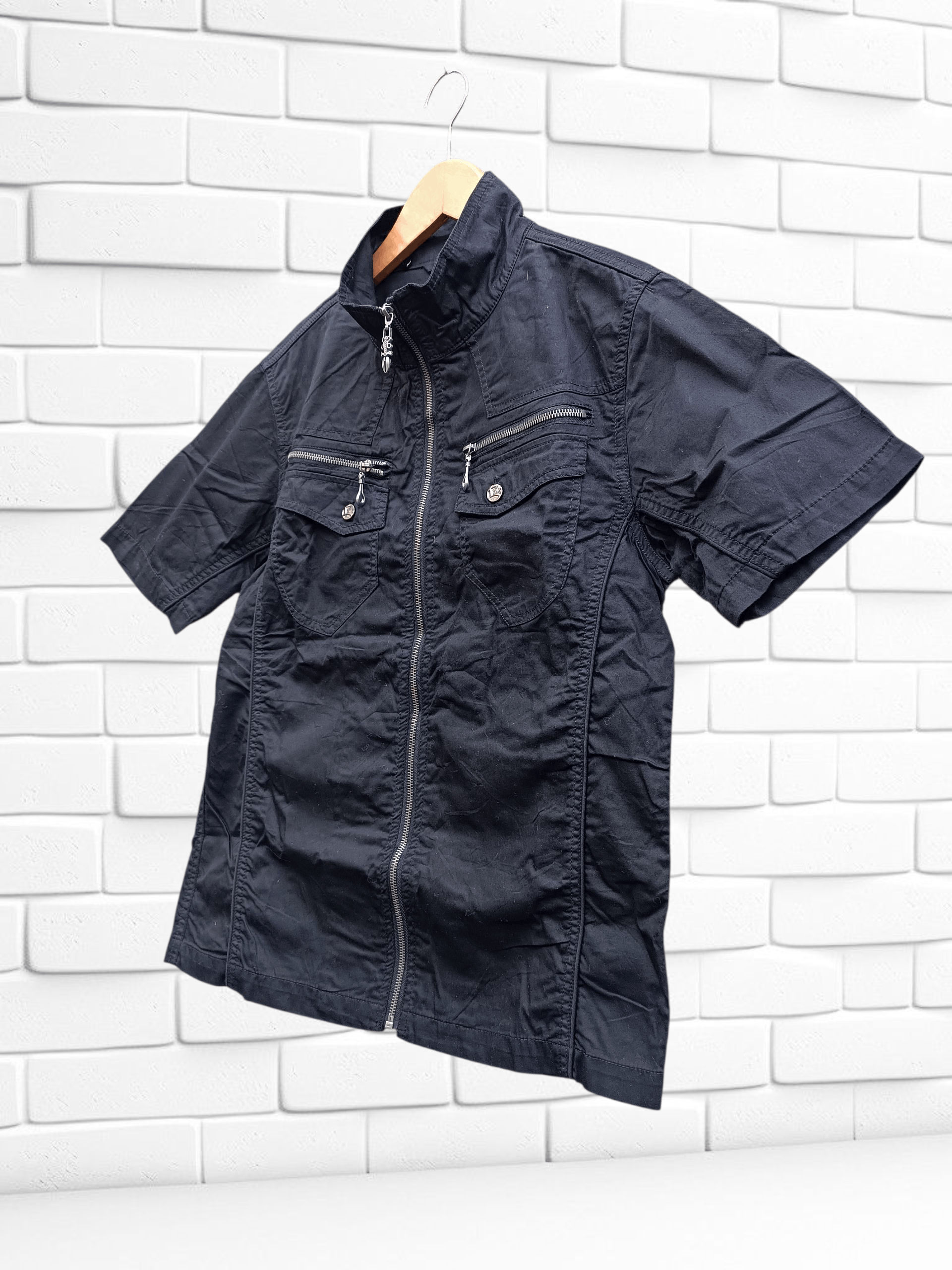 Japanese Brand Y2K Spinash Zip Short Shirt Ifsixwasnine LGB Style Size US L / EU 52-54 / 3 - 2 Thumbnail