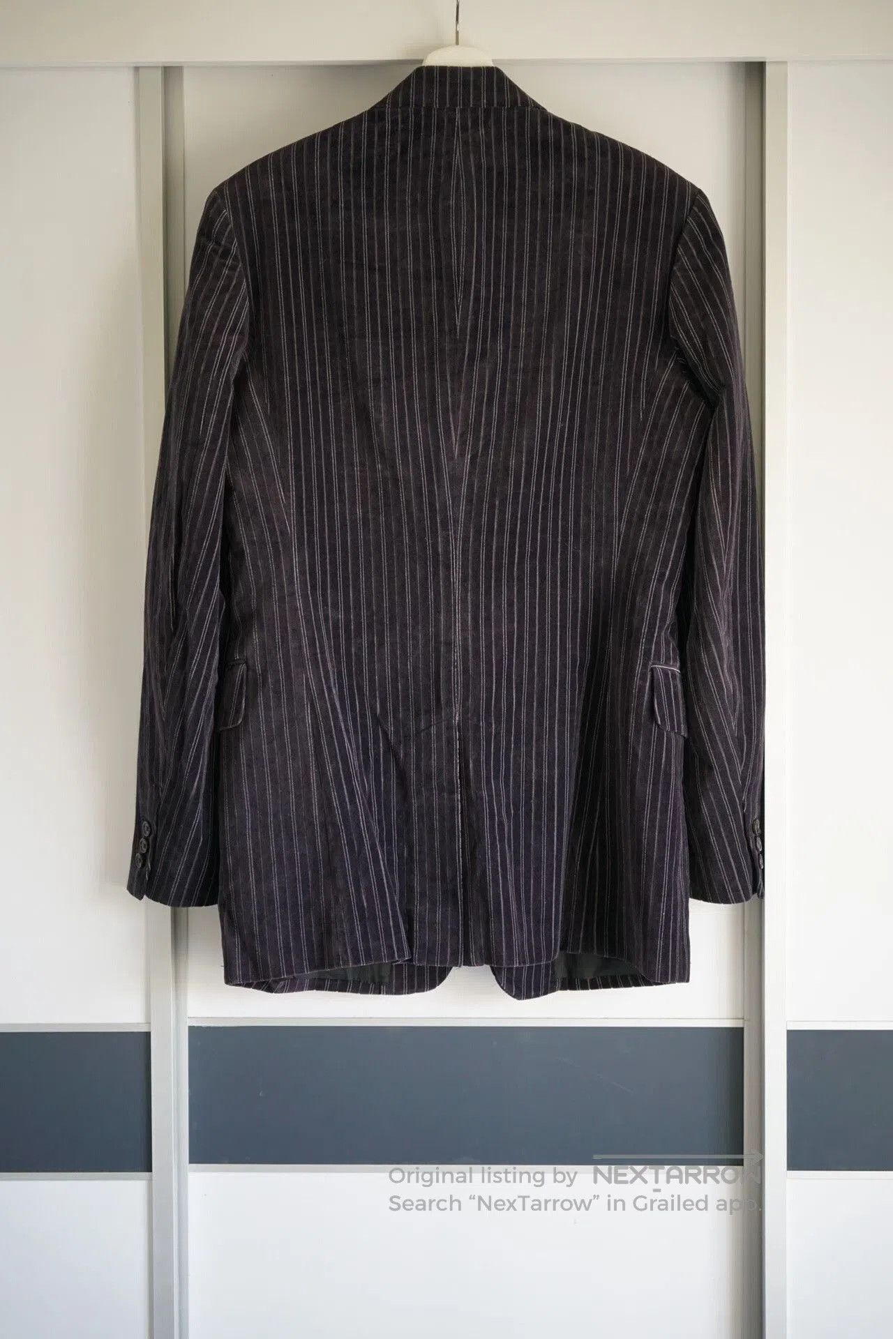 Yohji Yamamoto Yohji Yamamoto Velvet Stripe Suit. Size US XL / EU 56 / 4 - 2 Thumbnail