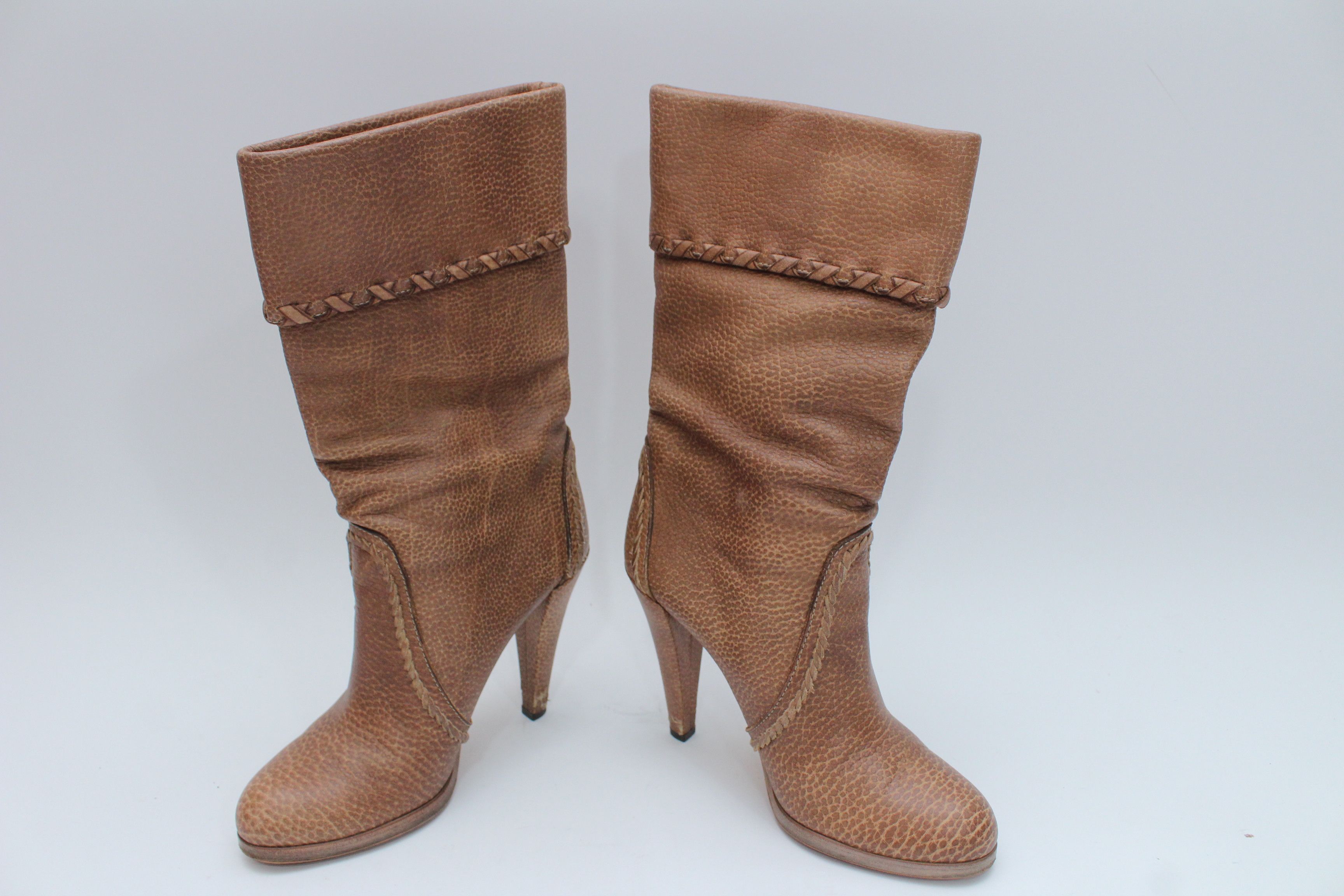 Gucci Gucci Marrakech Brown Leather Heel Boots Size 40 Authentic Size US 10 / IT 40 - 9 Thumbnail