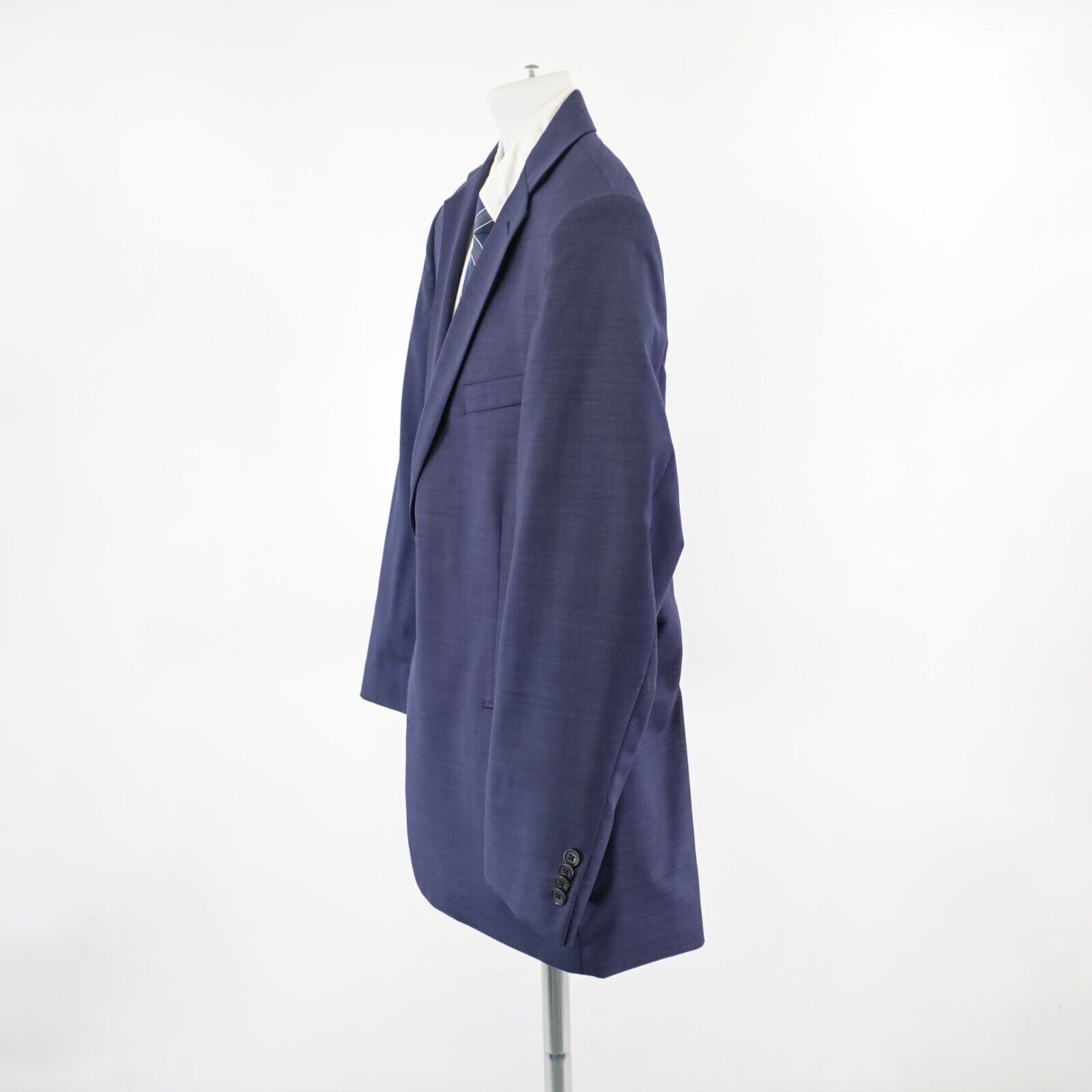 Kenneth Cole Kenneth Cole Awearness Wool Blue Birdseye 2 Button Blazer 44 Size 44S - 5 Thumbnail