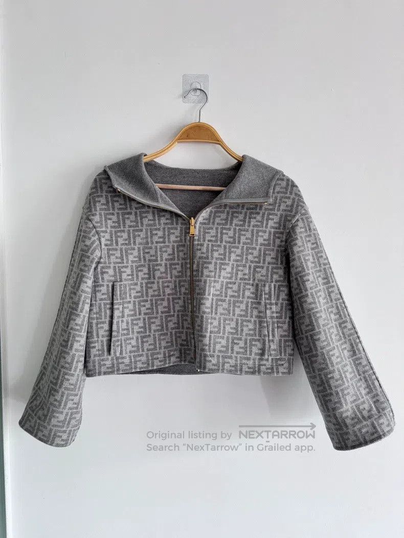 Fendi Fendi Monogrammed pieced faux fur reversible cashmere coat Size 4XL / US 24-26 - 1 Thumbnail
