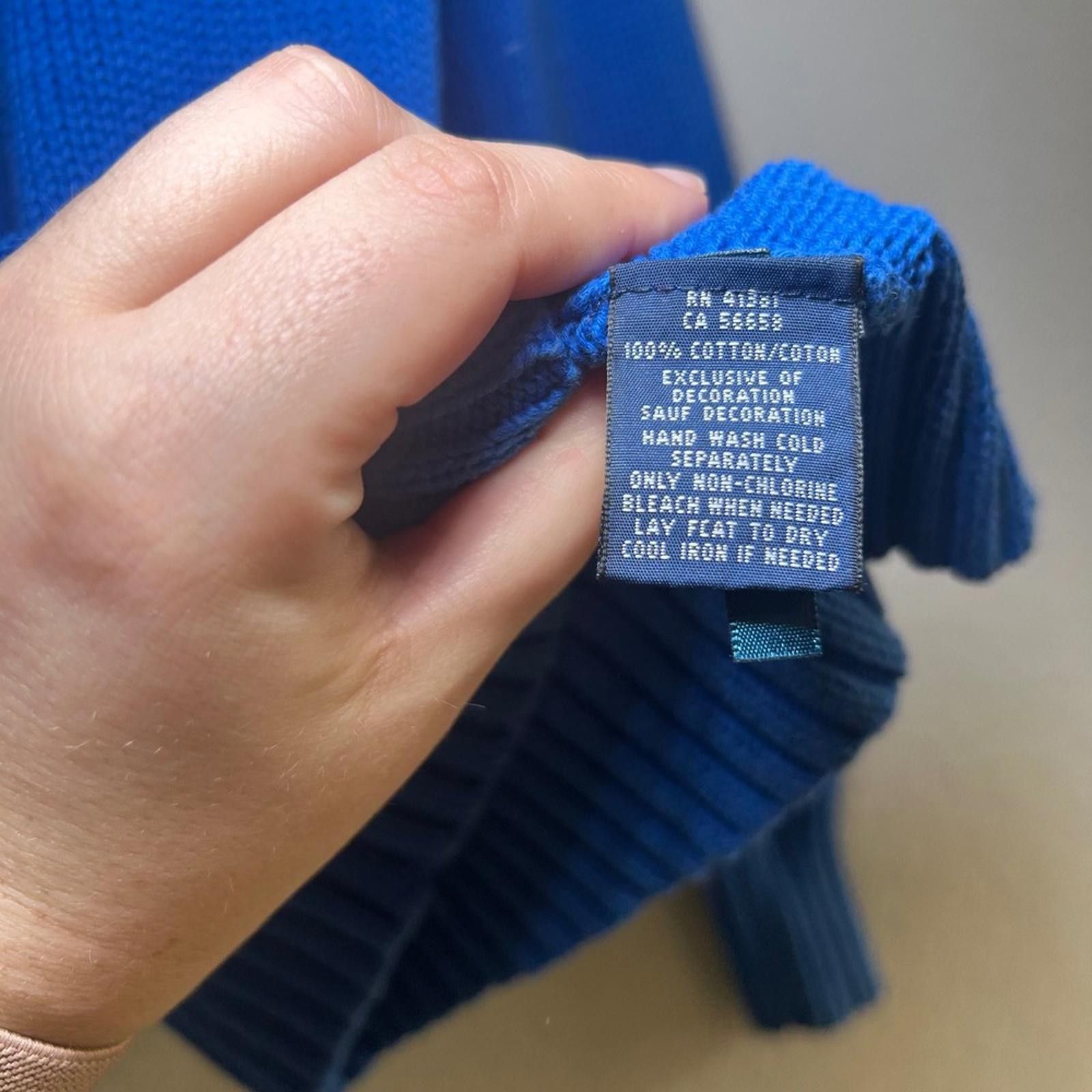 Polo Ralph Lauren Ralph Lauren Men's Blue Shawl Collar Knit Sweater Pony Logo Size US XS / EU 42 / 0 - 5 Thumbnail